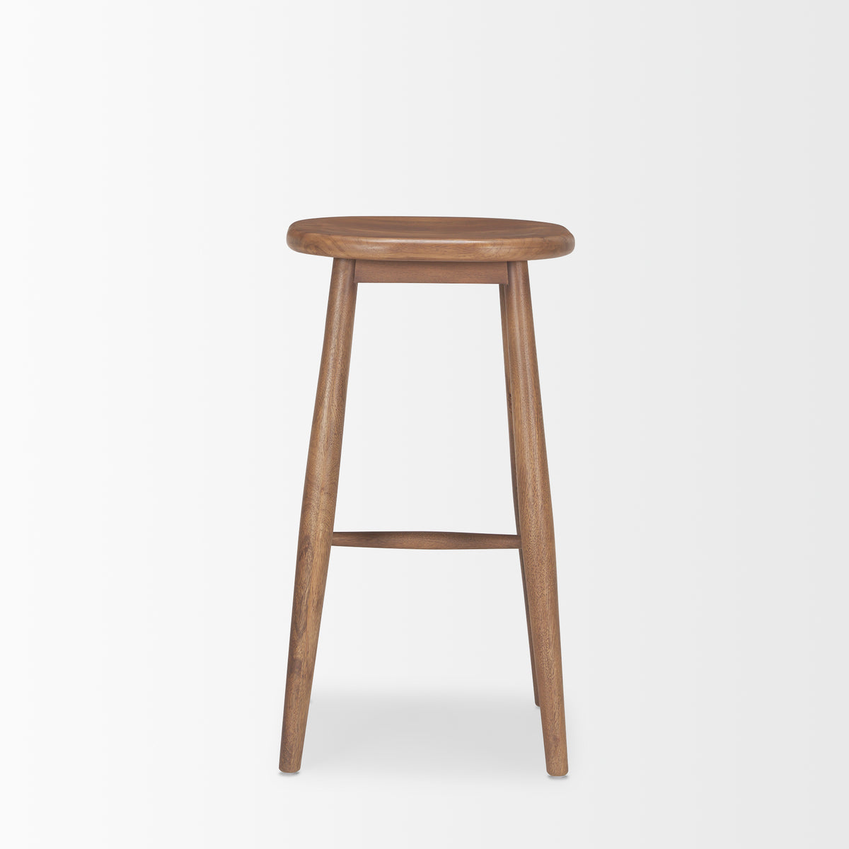 Ernest Medium Brown Wood Bar Stool-Bar Stools-DECOROLALA