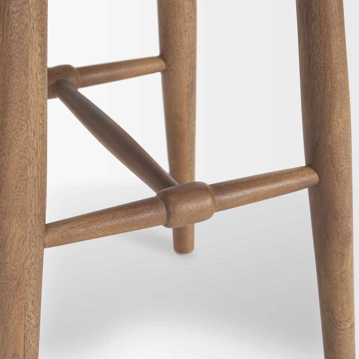 Ernest Medium Brown Wood Bar Stool-Bar Stools-DECOROLALA