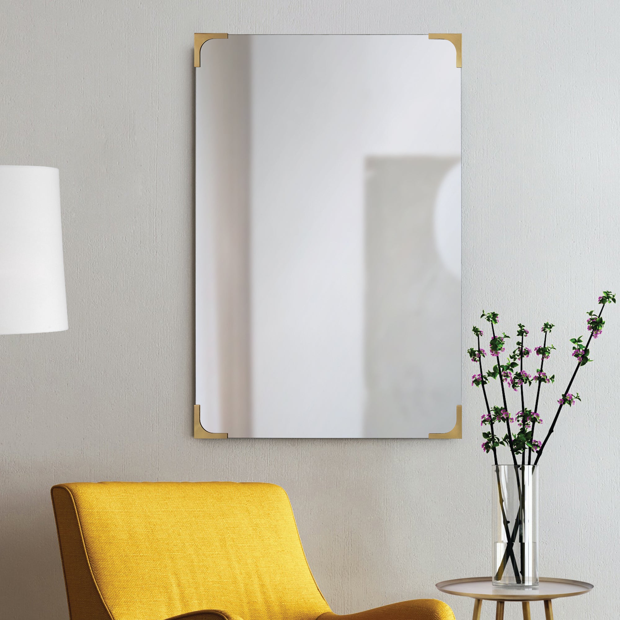 Eros 36" Tall Rectangle Wall Mirror-Mirror-DECOROLALA