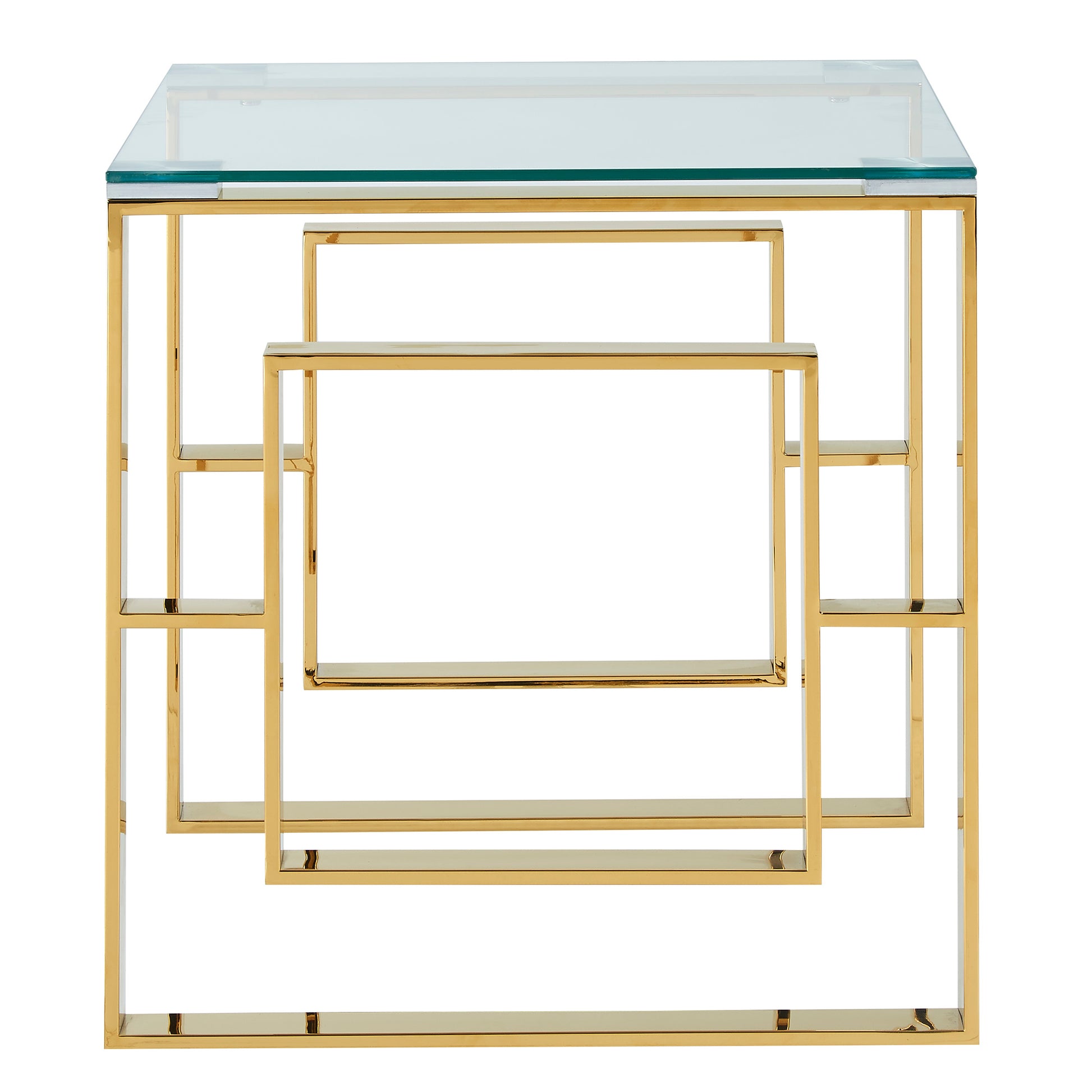 Eros Accent Table - Gold Modern Side Table-DECOROLALA