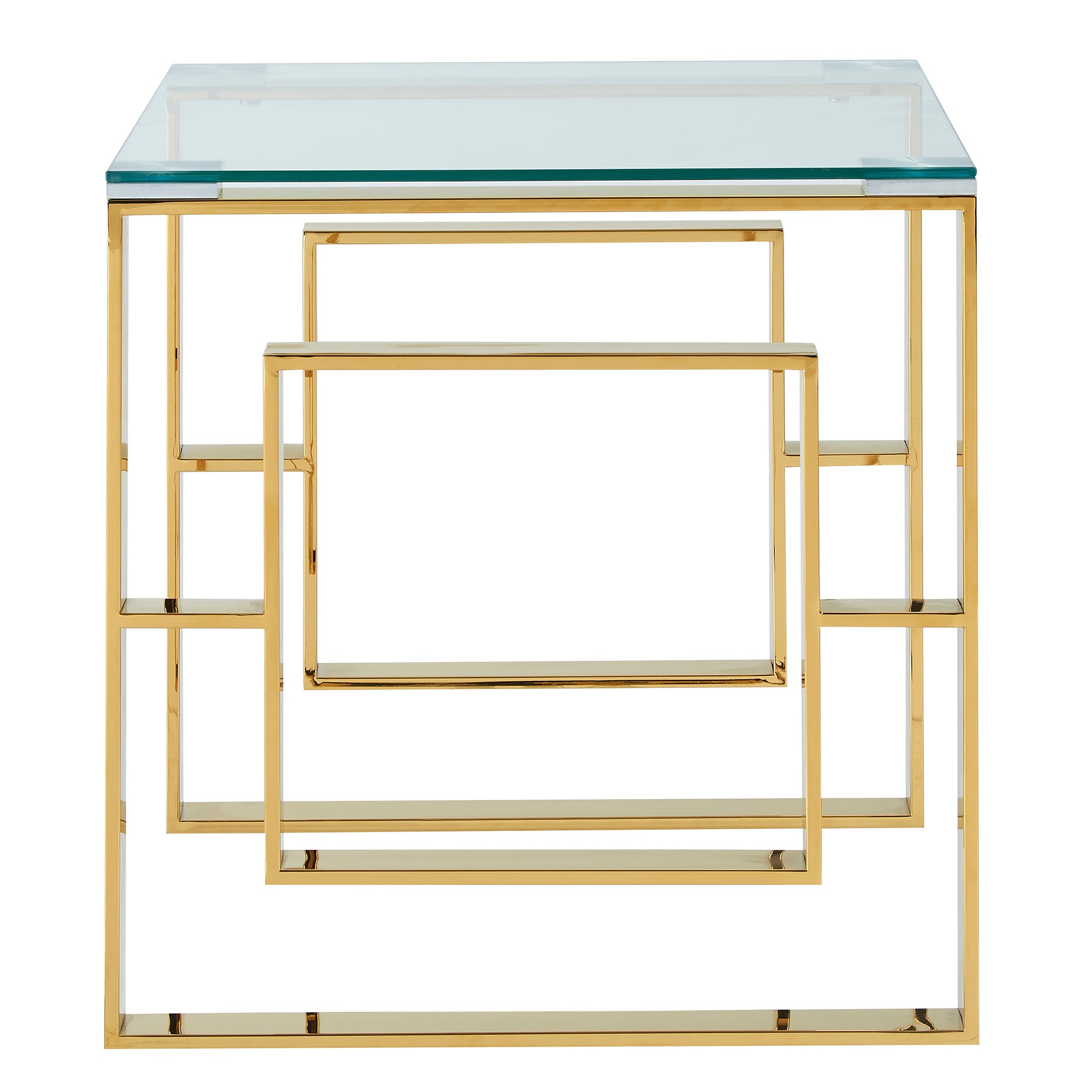 Eros Accent Table - Gold Modern Side Table-DECOROLALA