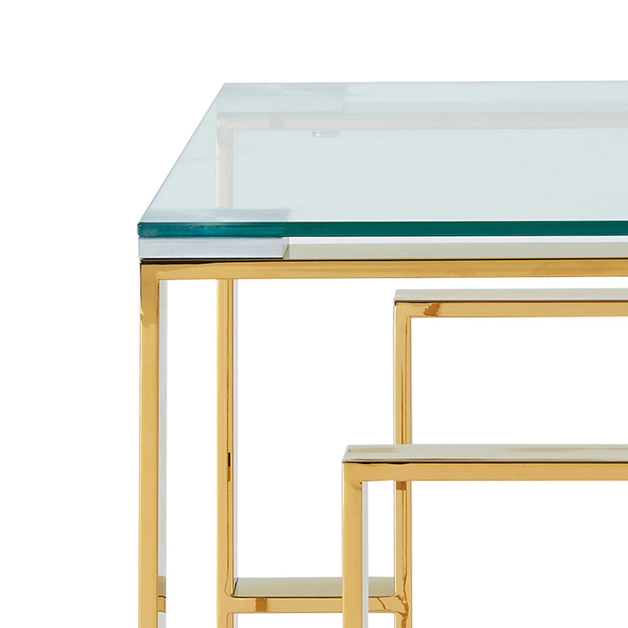 Eros Accent Table - Gold Modern Side Table-DECOROLALA