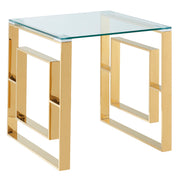 Eros Accent Table - Gold Modern Side Table-DECOROLALA