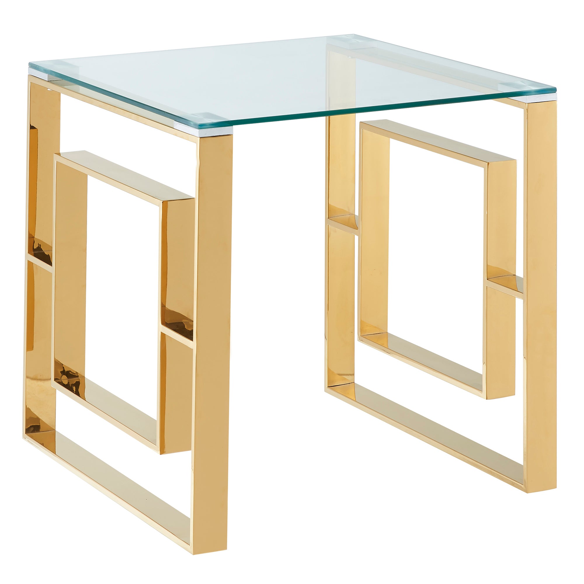 Eros Accent Table - Gold Modern Side Table-DECOROLALA