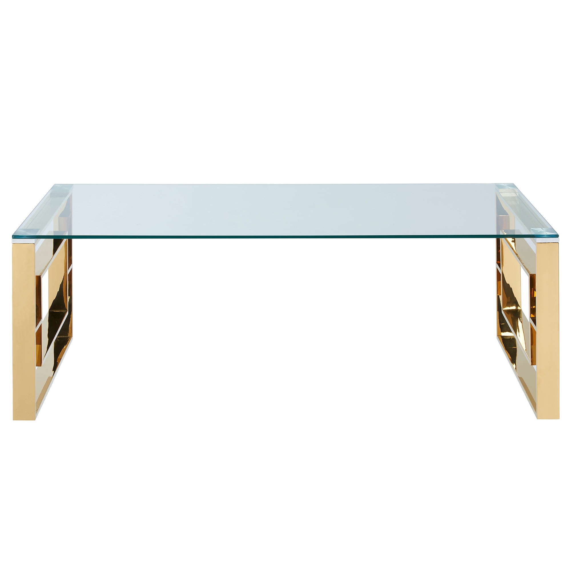 Eros Coffee Table - Gold Thick Sturdy Tabletop-DECOROLALA