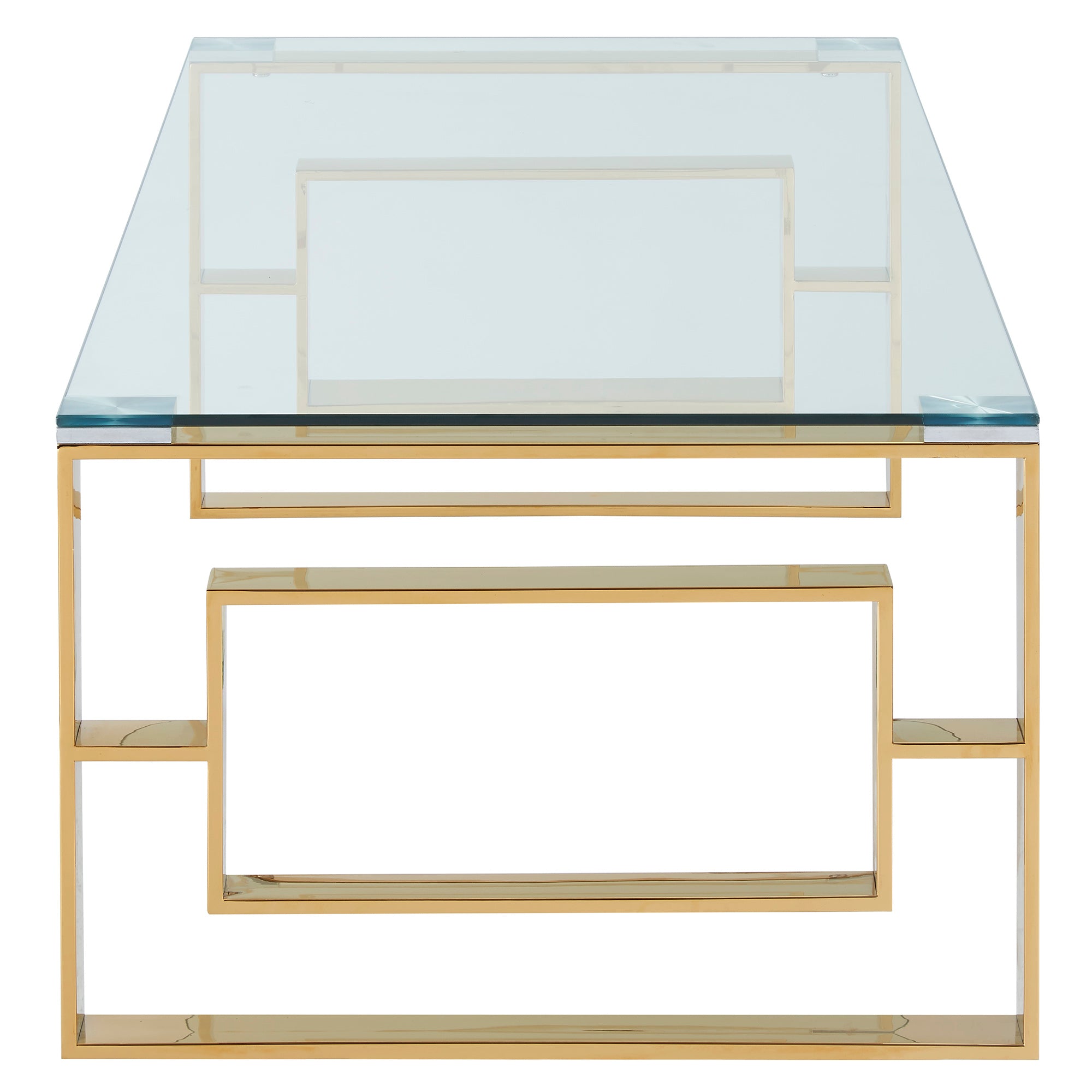 Eros Coffee Table - Gold Thick Sturdy Tabletop-DECOROLALA