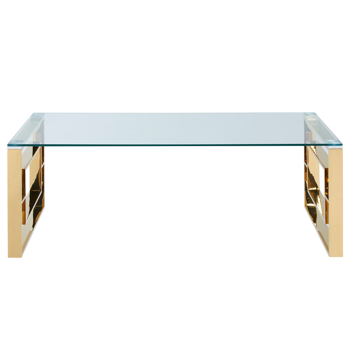 Eros Coffee Table - Gold Thick Sturdy Tabletop-DECOROLALA
