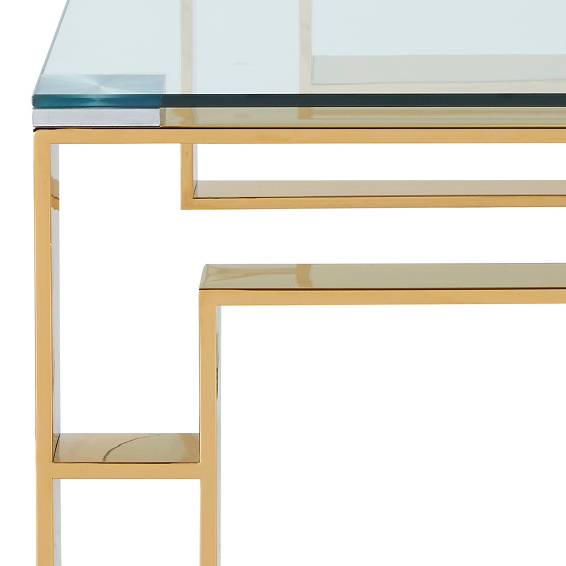 Eros Coffee Table - Gold Thick Sturdy Tabletop-DECOROLALA