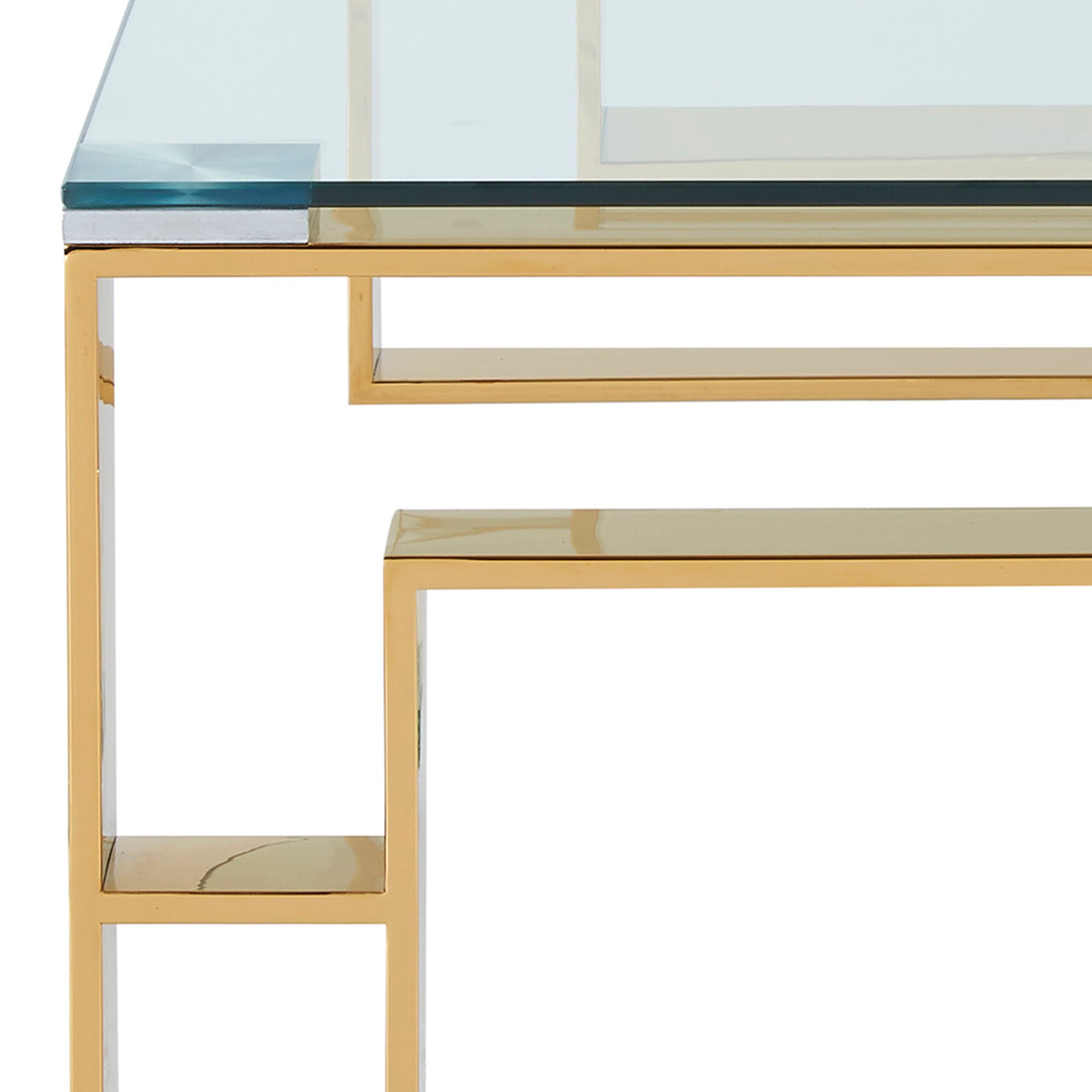 Eros Coffee Table - Gold Thick Sturdy Tabletop-DECOROLALA