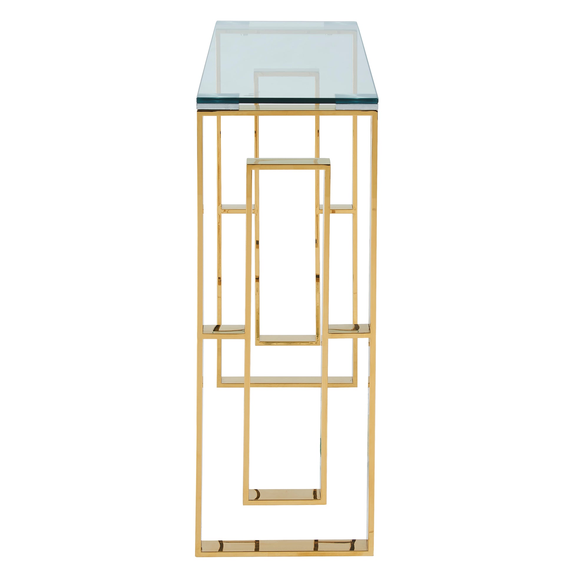 Eros Console Table - Gold Ornate Entryway Desk-DECOROLALA