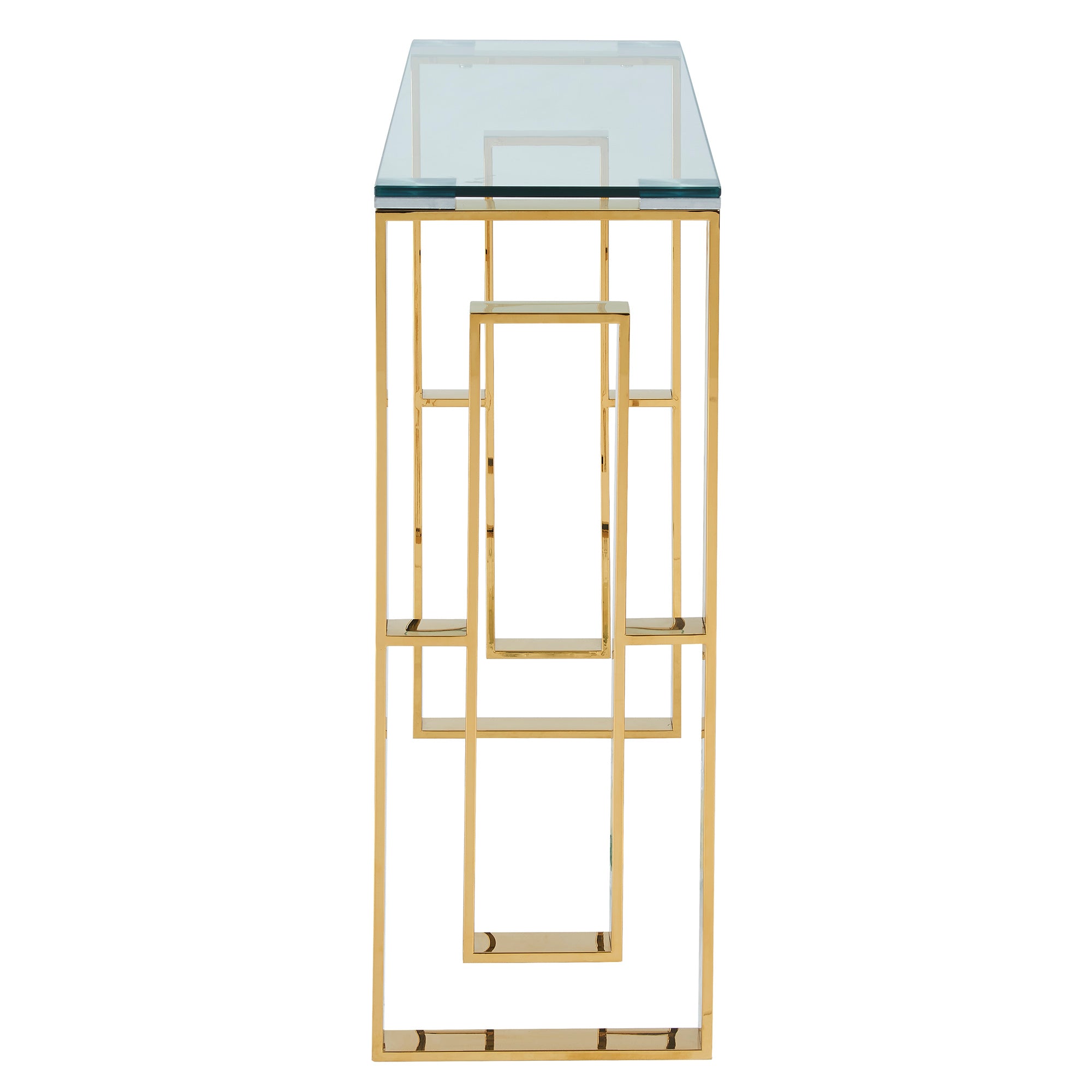 Eros Console Table - Gold Ornate Entryway Desk-DECOROLALA