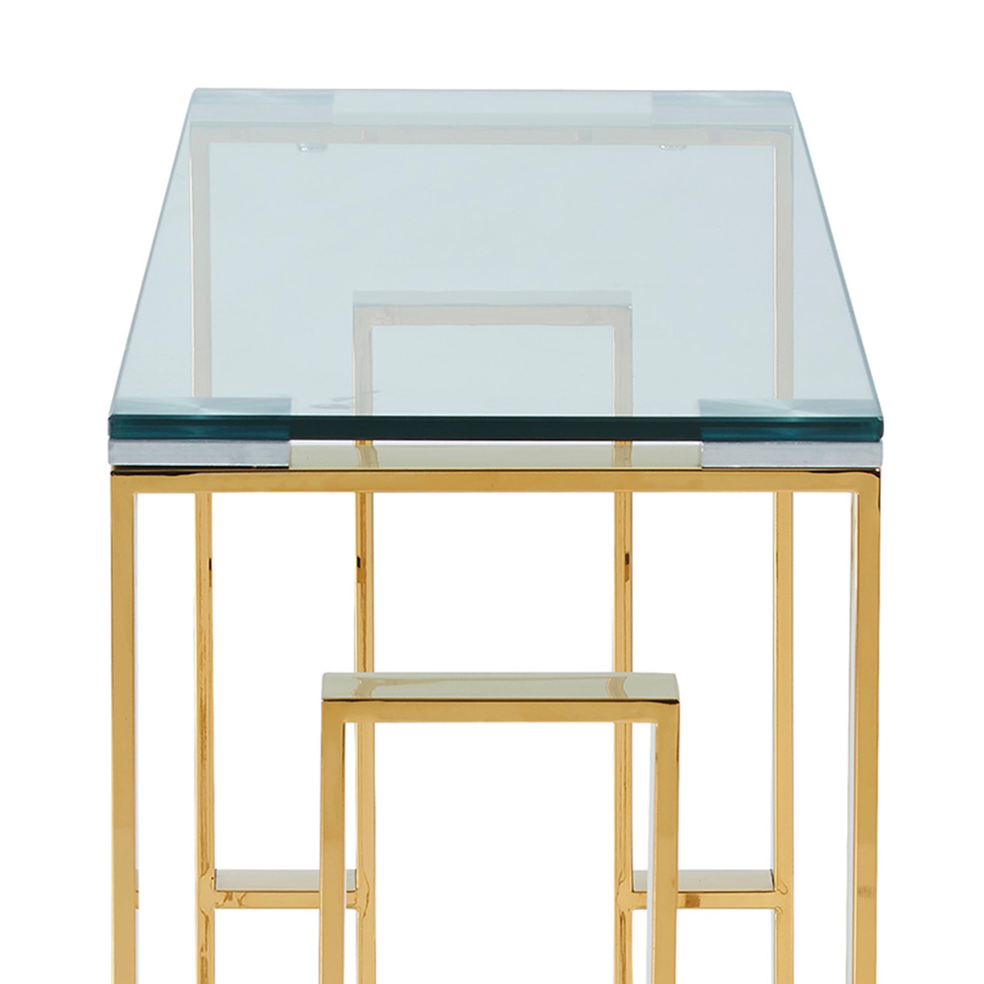 Eros Console Table - Gold Ornate Entryway Desk-DECOROLALA