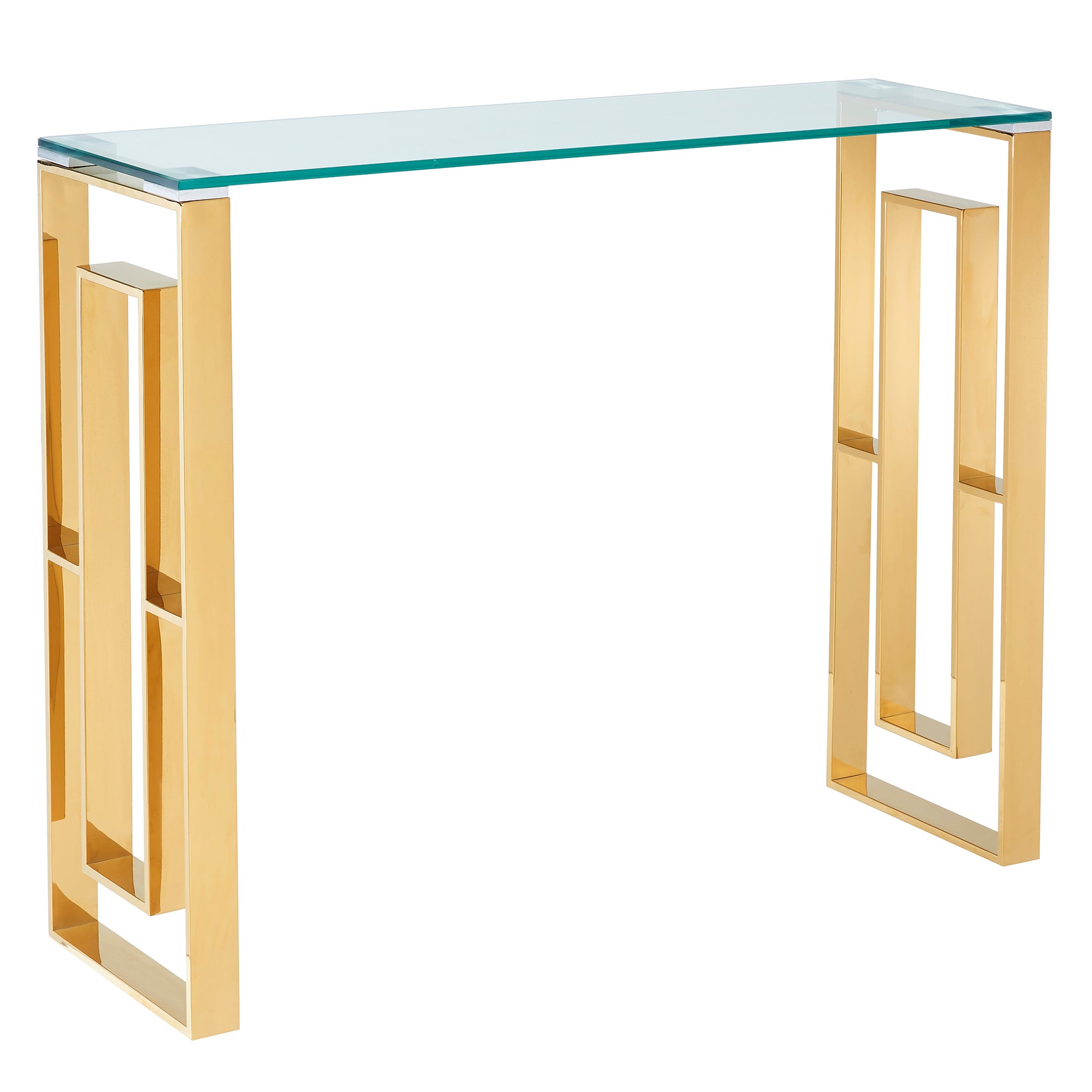 Eros Console Table - Gold Ornate Entryway Desk-DECOROLALA