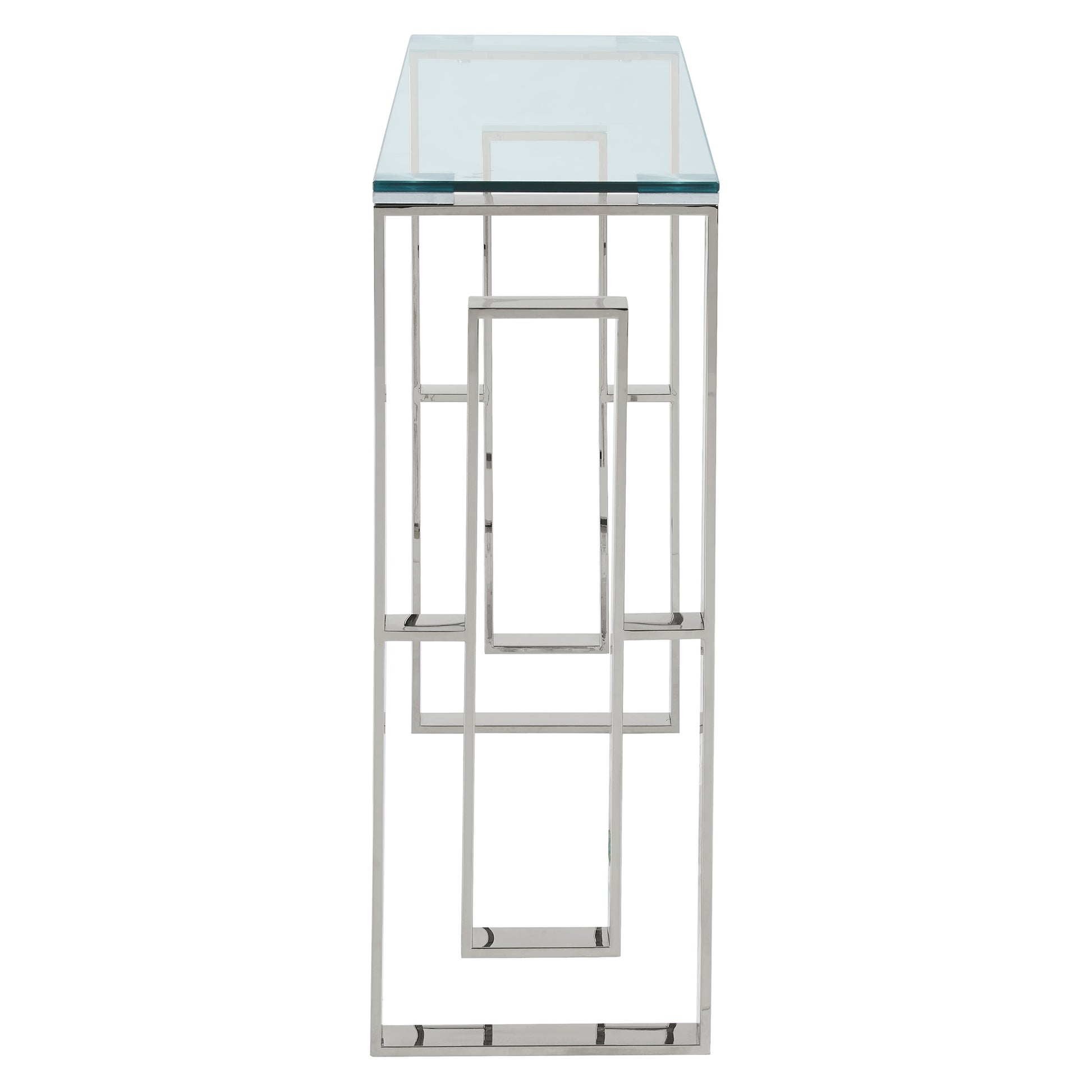 Eros Console Table - Silver Ornate Entryway Desk-DECOROLALA