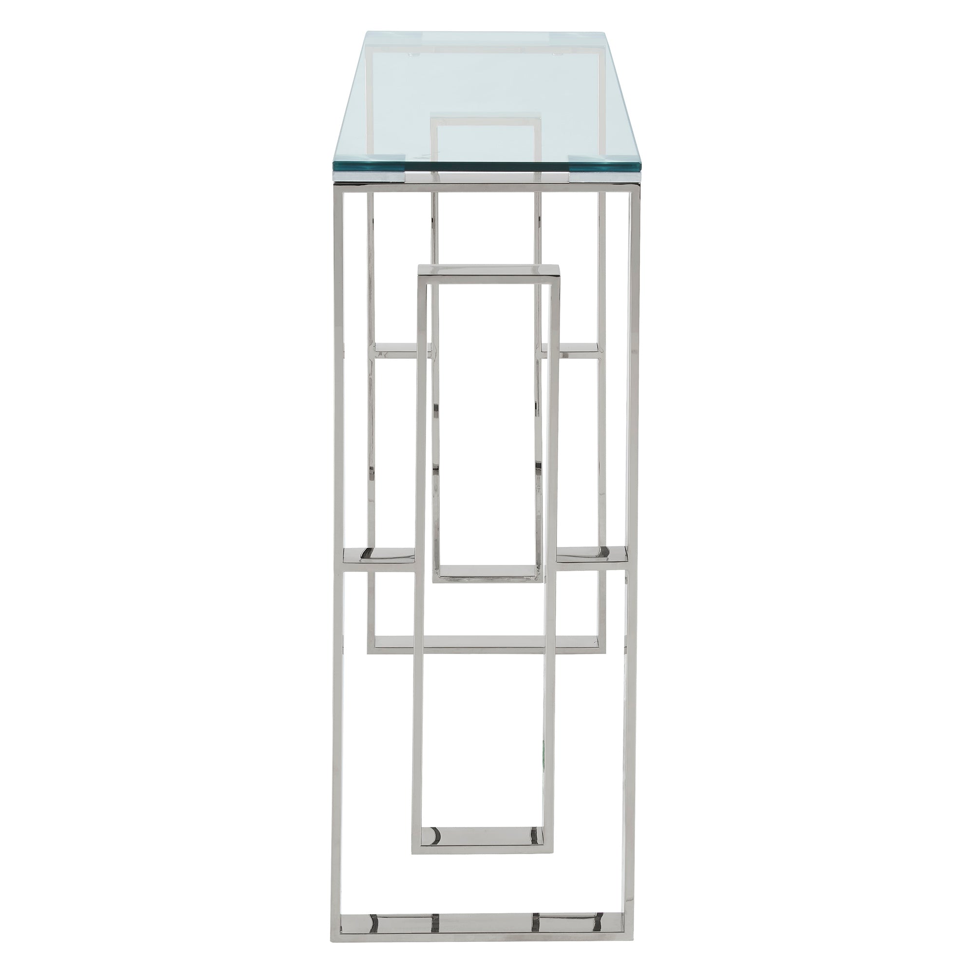 Eros Console Table - Silver Ornate Entryway Desk-DECOROLALA
