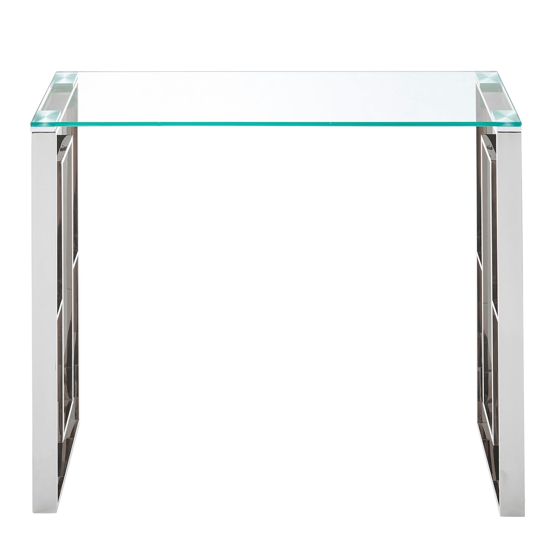 Eros Console Table - Silver Ornate Entryway Desk-DECOROLALA