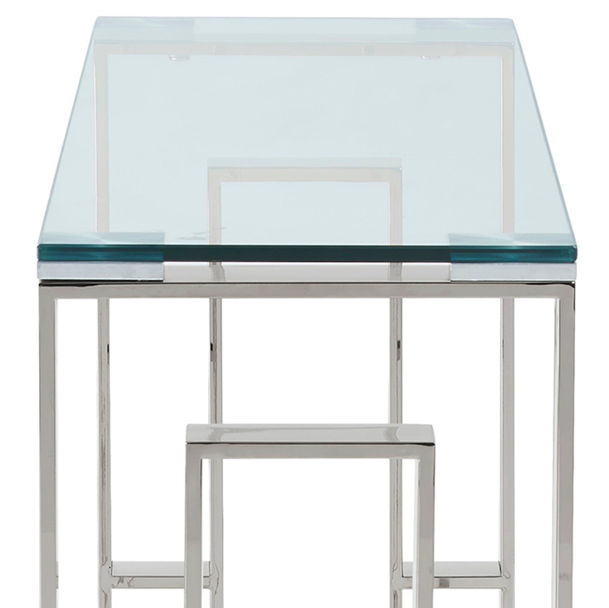 Eros Console Table - Silver Ornate Entryway Desk-DECOROLALA