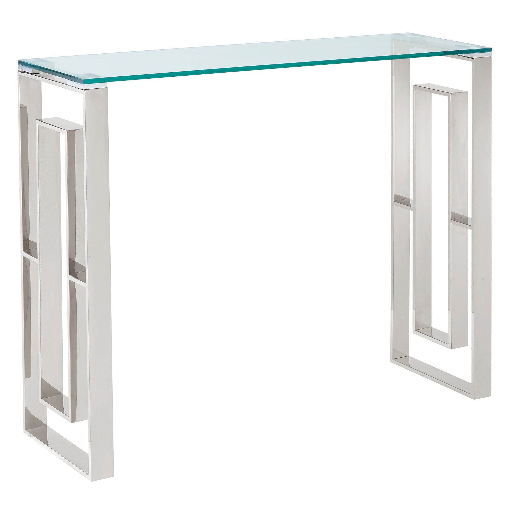 Eros Console Table - Silver Ornate Entryway Desk-DECOROLALA