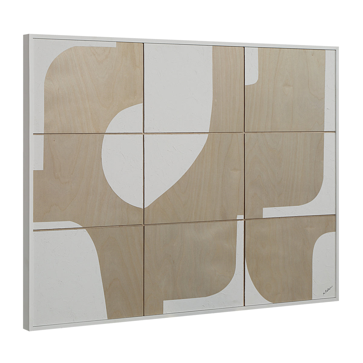 Erula 48" Wide Wall Art, Matte White-Wall Art Prints-DECOROLALA