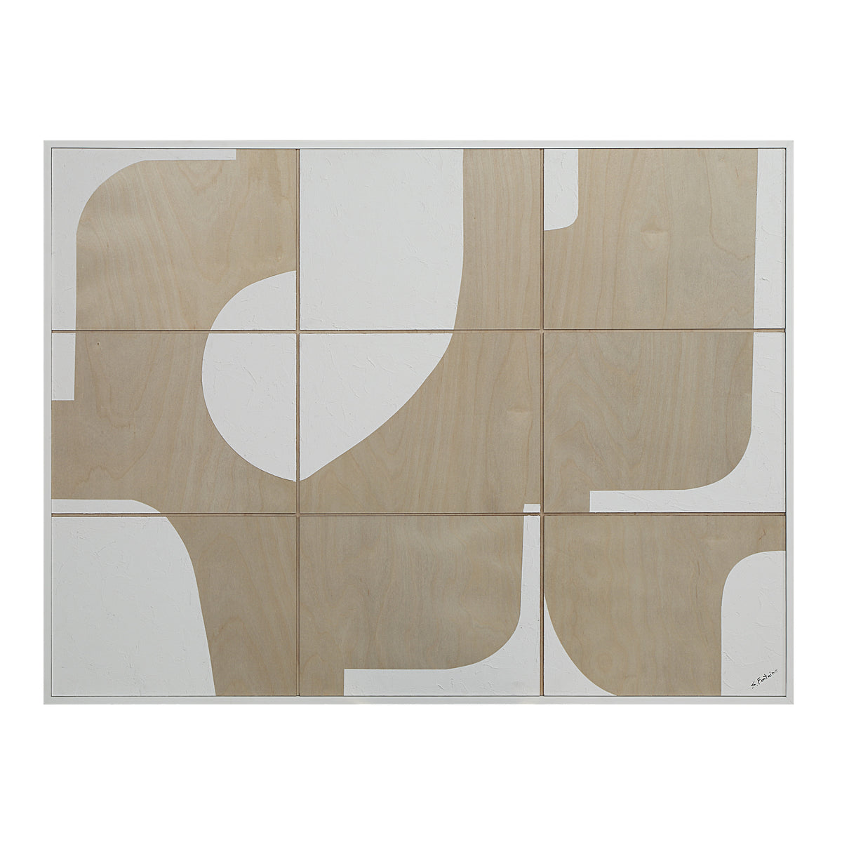 Erula 48" Wide Wall Art, Matte White-Wall Art Prints-DECOROLALA