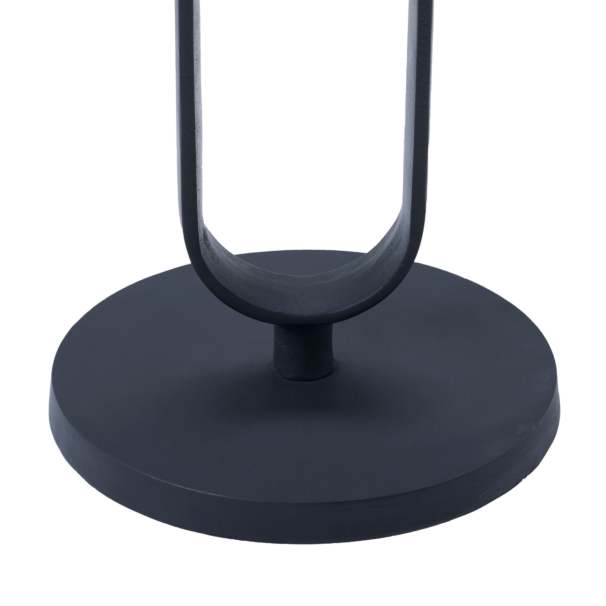 Eryx Indoor Cast Aluminum Side Table, Matte Black-End Table-DECOROLALA