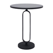 Eryx Indoor Cast Aluminum Side Table, Matte Black-End Table-DECOROLALA