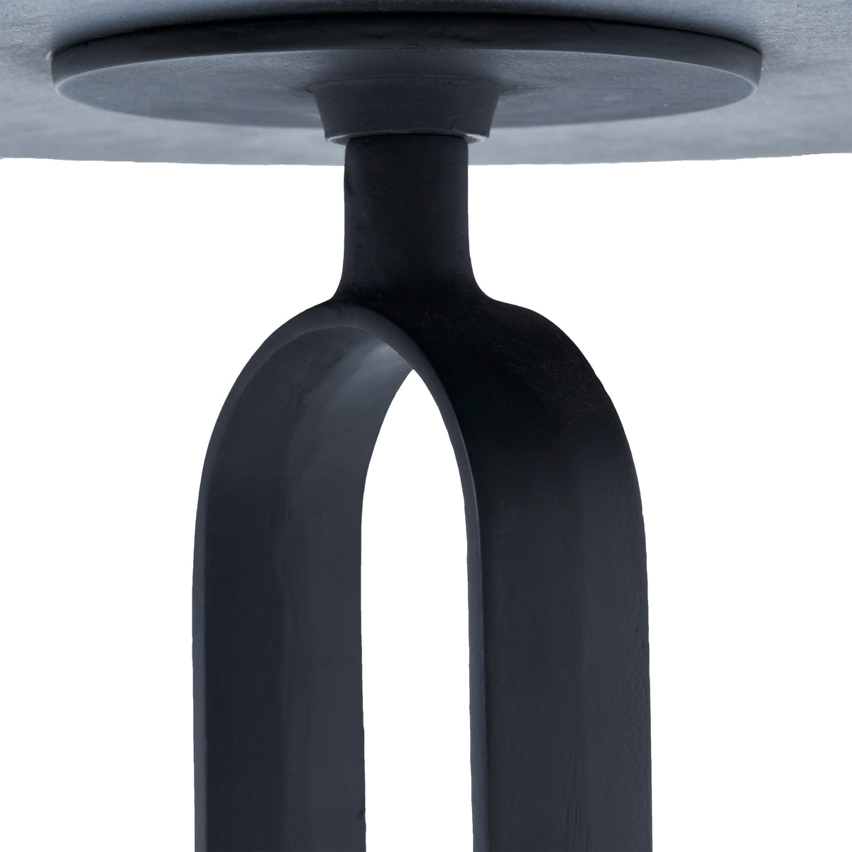 Eryx Indoor Cast Aluminum Side Table, Matte Black-End Tables-DECOROLALA