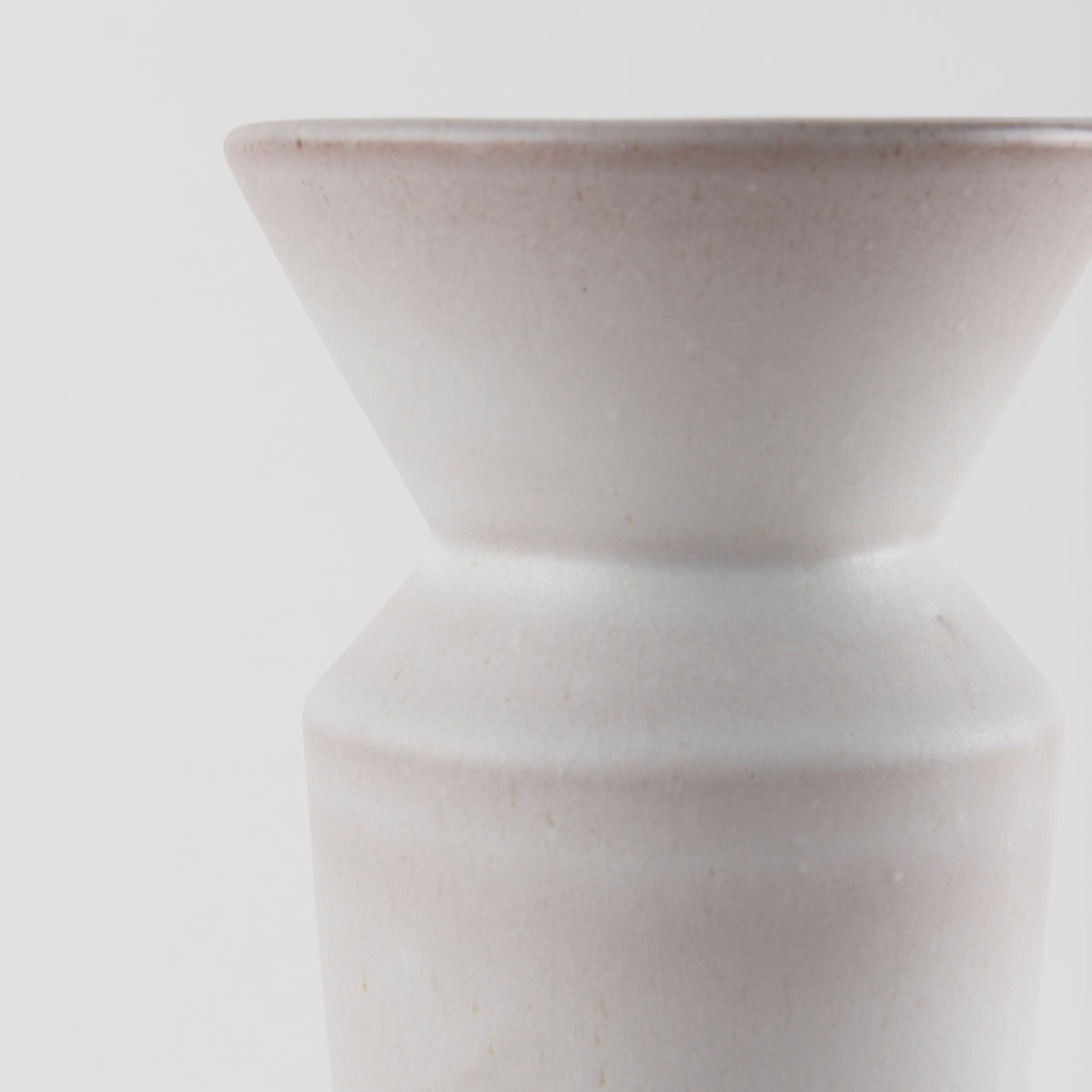 Esme 4.5L x 4.5W x 10.4H Whitewashed Ceramic Vase-Vase-DECOROLALA