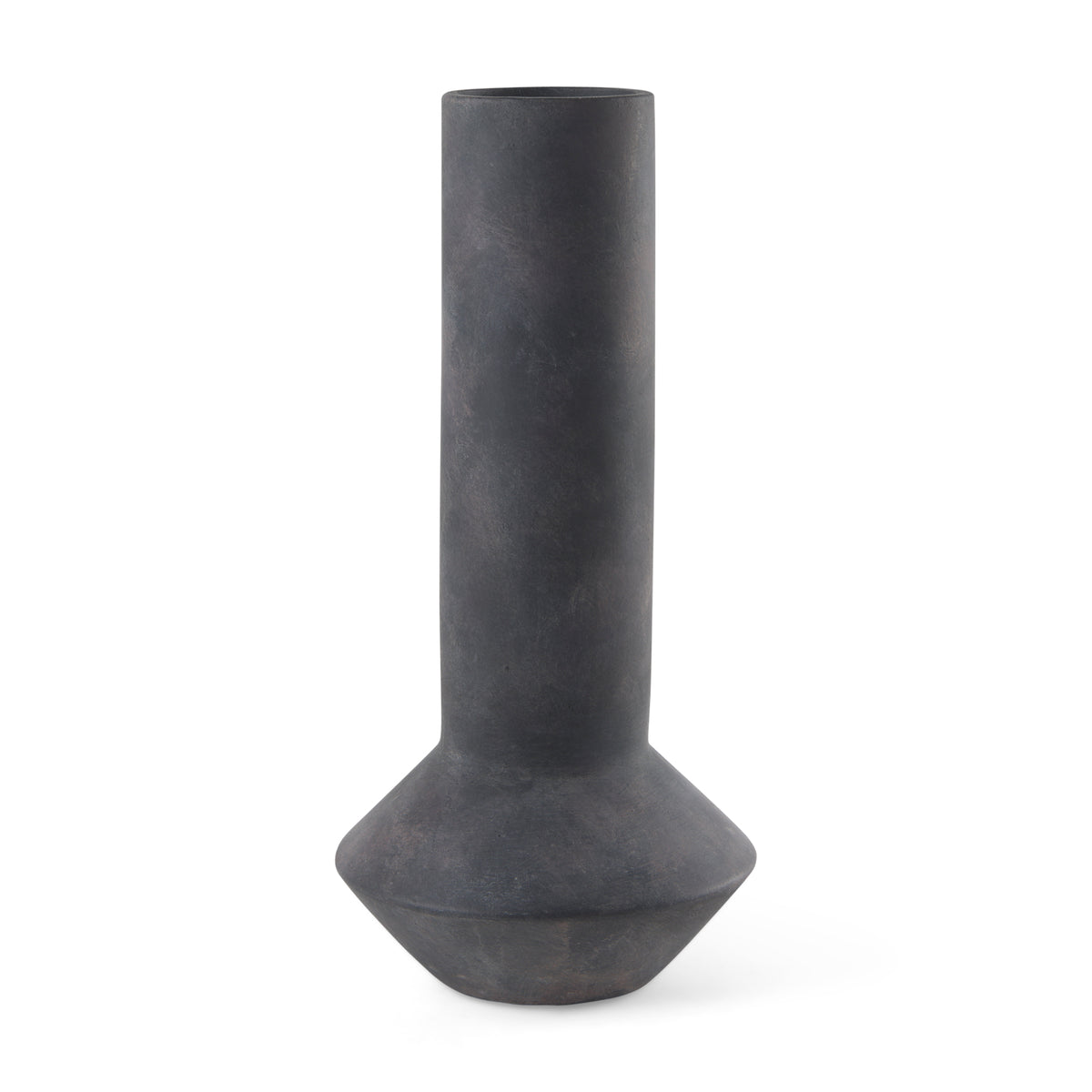 Esme 4.5L x 4.5W x 10.4H Whitewashed Ceramic Vase-Vase-DECOROLALA