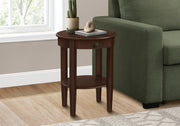 Espresso 2-Tier Round End Table 23"H-Accent Table-DECOROLALA