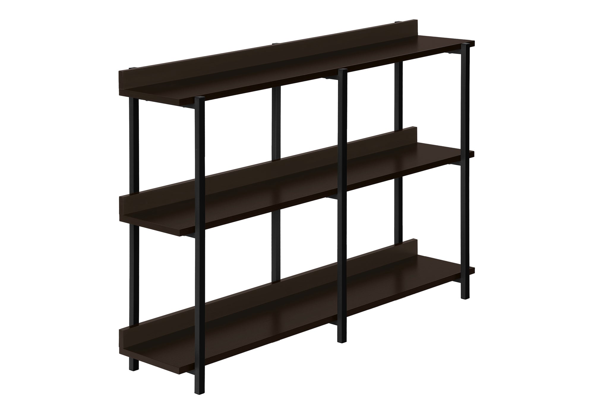 Espresso Console Table 47.25"L with 3-Tier Shelving-Accent Table-DECOROLALA