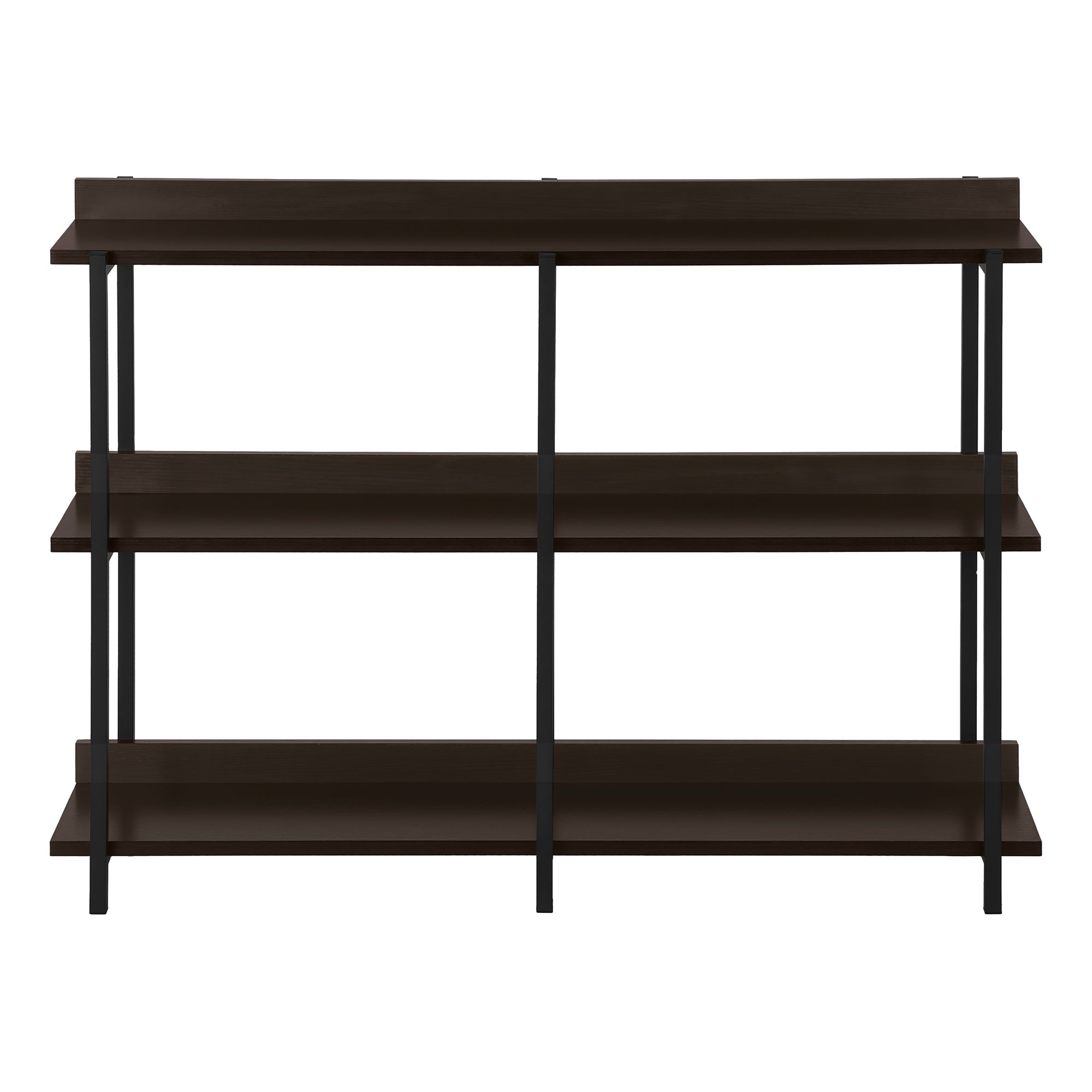 Espresso Console Table 47.25"L with 3-Tier Shelving-Accent Table-DECOROLALA
