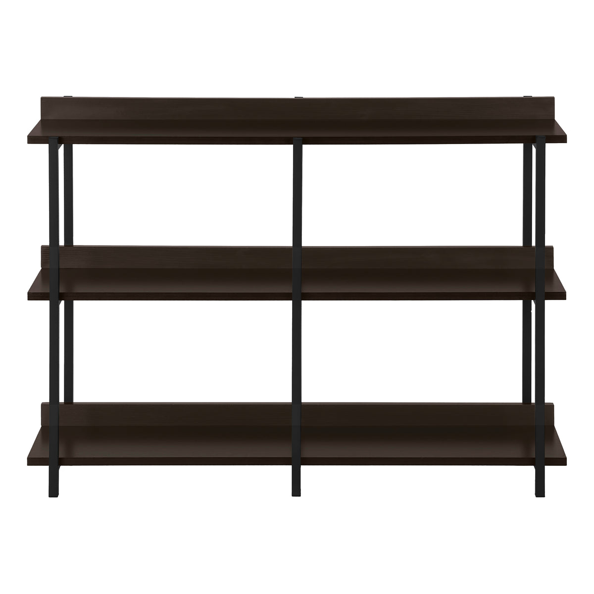 Espresso Console Table 47.25"L with 3-Tier Shelving-Accent Tables-DECOROLALA