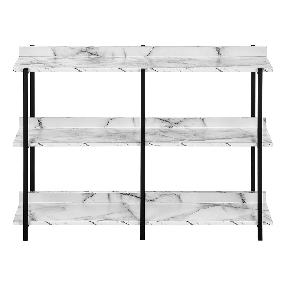 Espresso Console Table 47.25"L with 3-Tier Shelving-Accent Tables-DECOROLALA