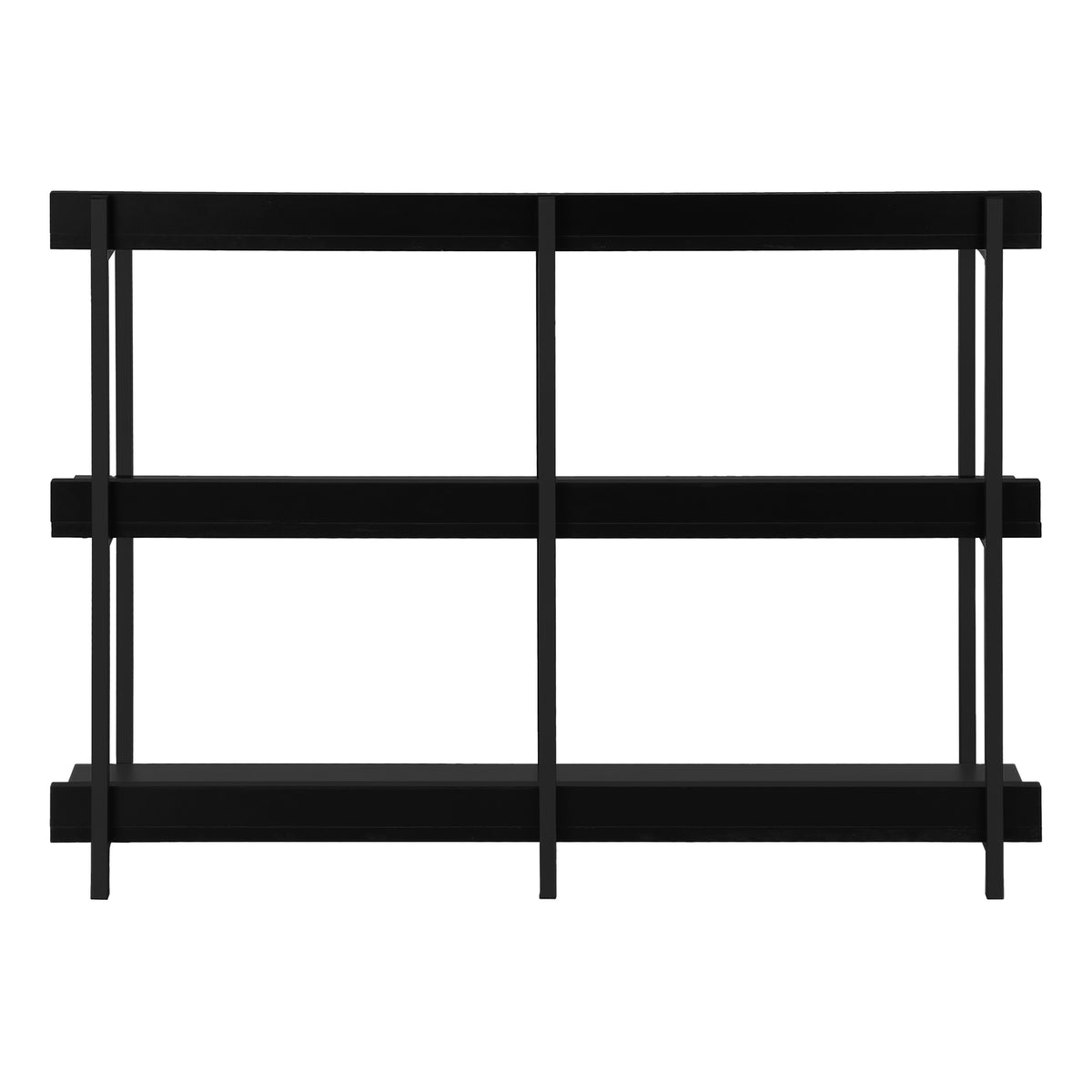 Espresso Console Table 47.25"L with 3-Tier Shelving-Accent Tables-DECOROLALA