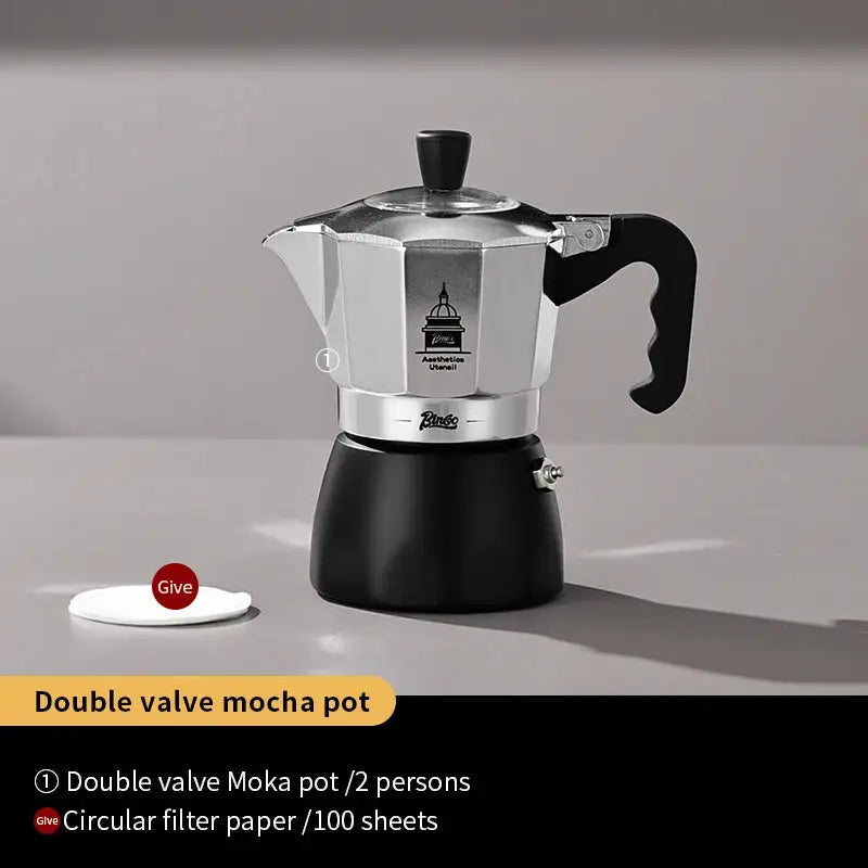 Espresso Extraction Coffee Maker, Dual Valve Moka Pot-Espresso Machine-DECOROLALA