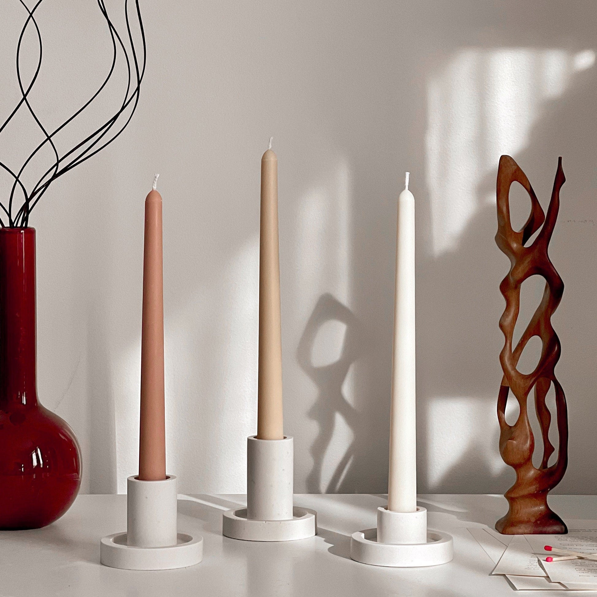 Estelle Narrow Taper Candle - 25.5cm Soy Wax-Candle-DECOROLALA