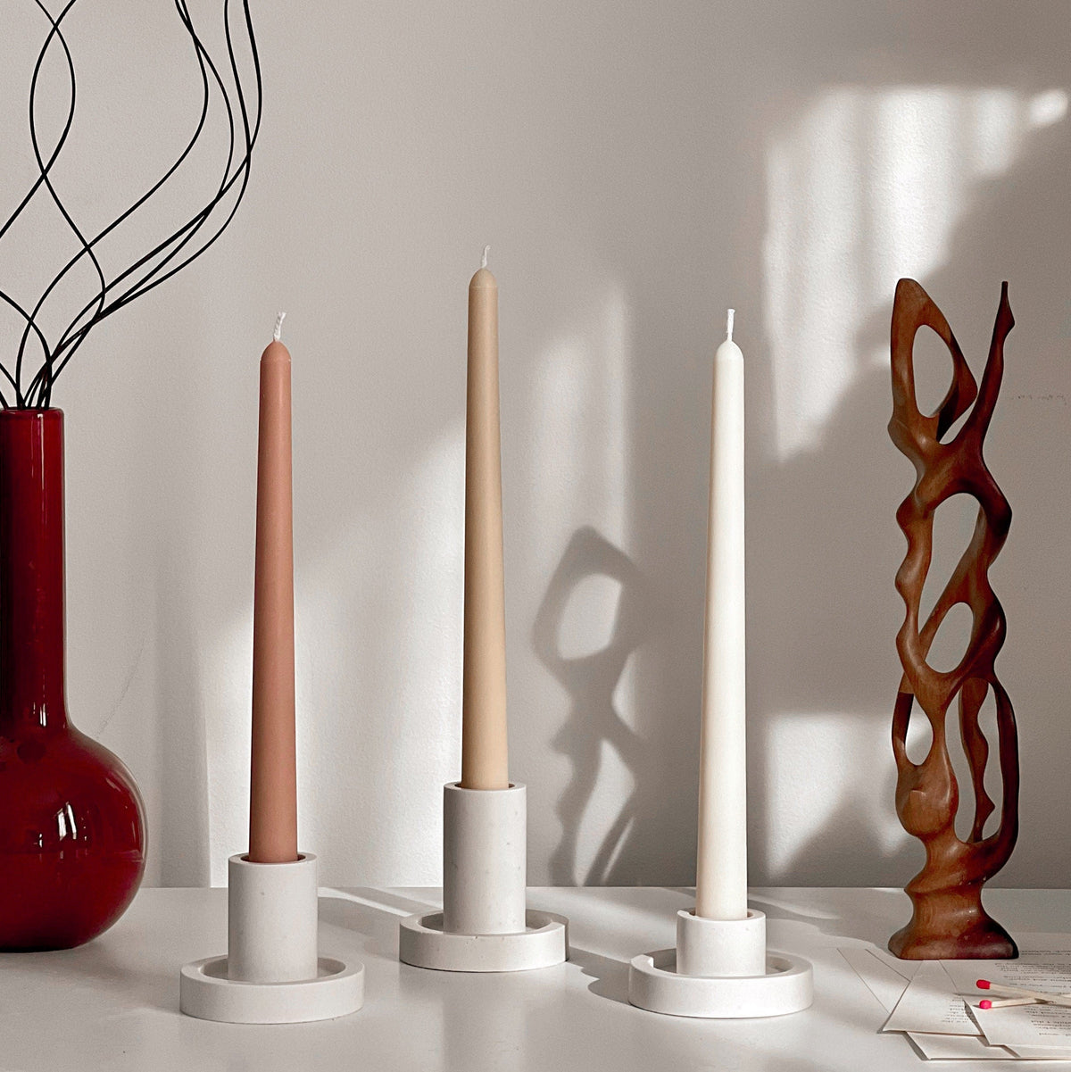 Estelle Narrow Taper Candle - 25.5cm Soy Wax-Candles-DECOROLALA