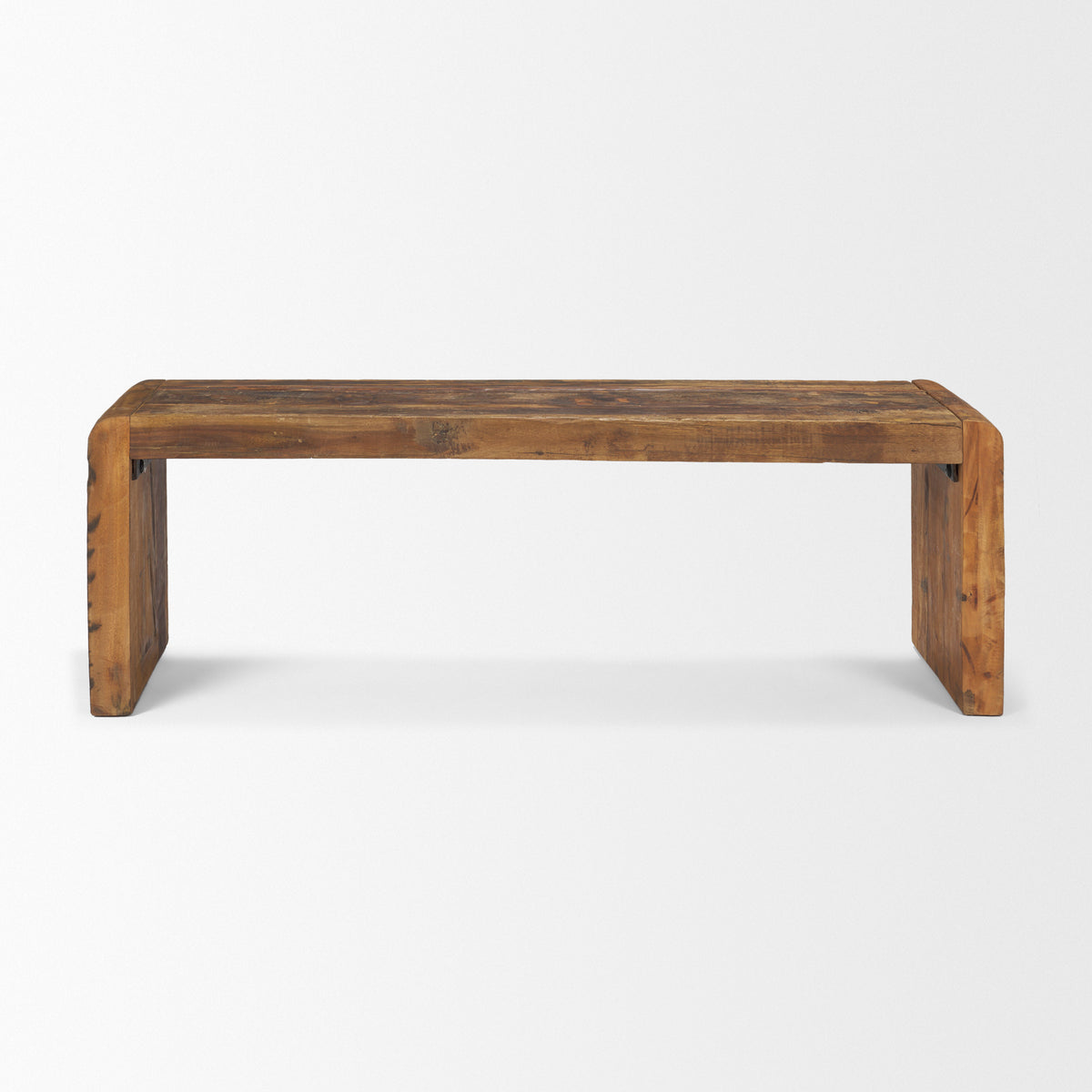 Estelle Rustic Brown Reclaimed Wood Bench-Benches-DECOROLALA