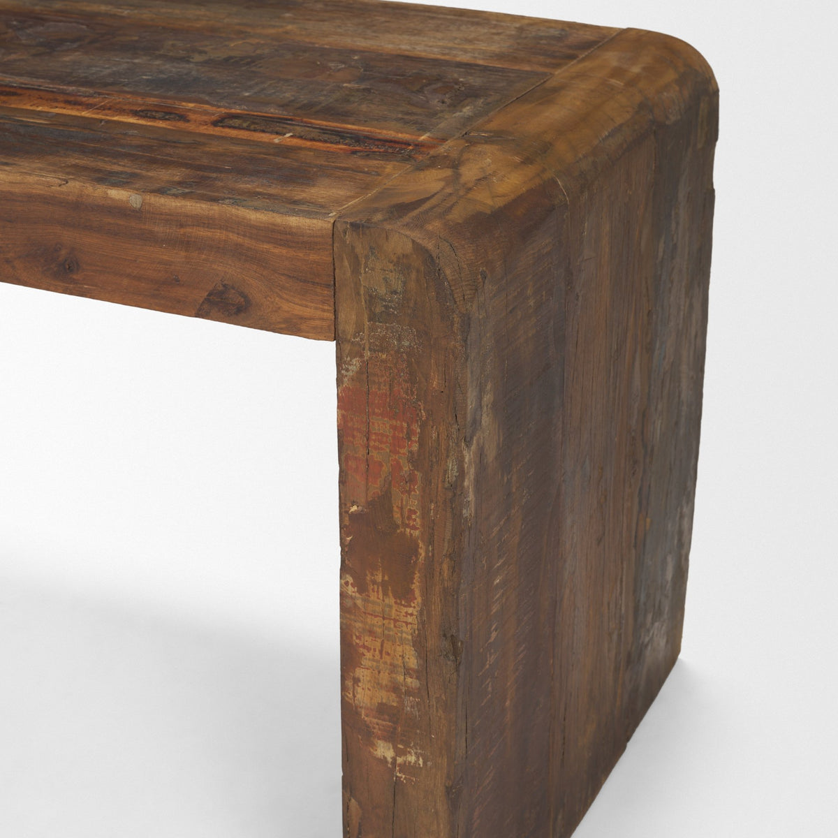 Estelle Rustic Brown Reclaimed Wood Bench-Benches-DECOROLALA
