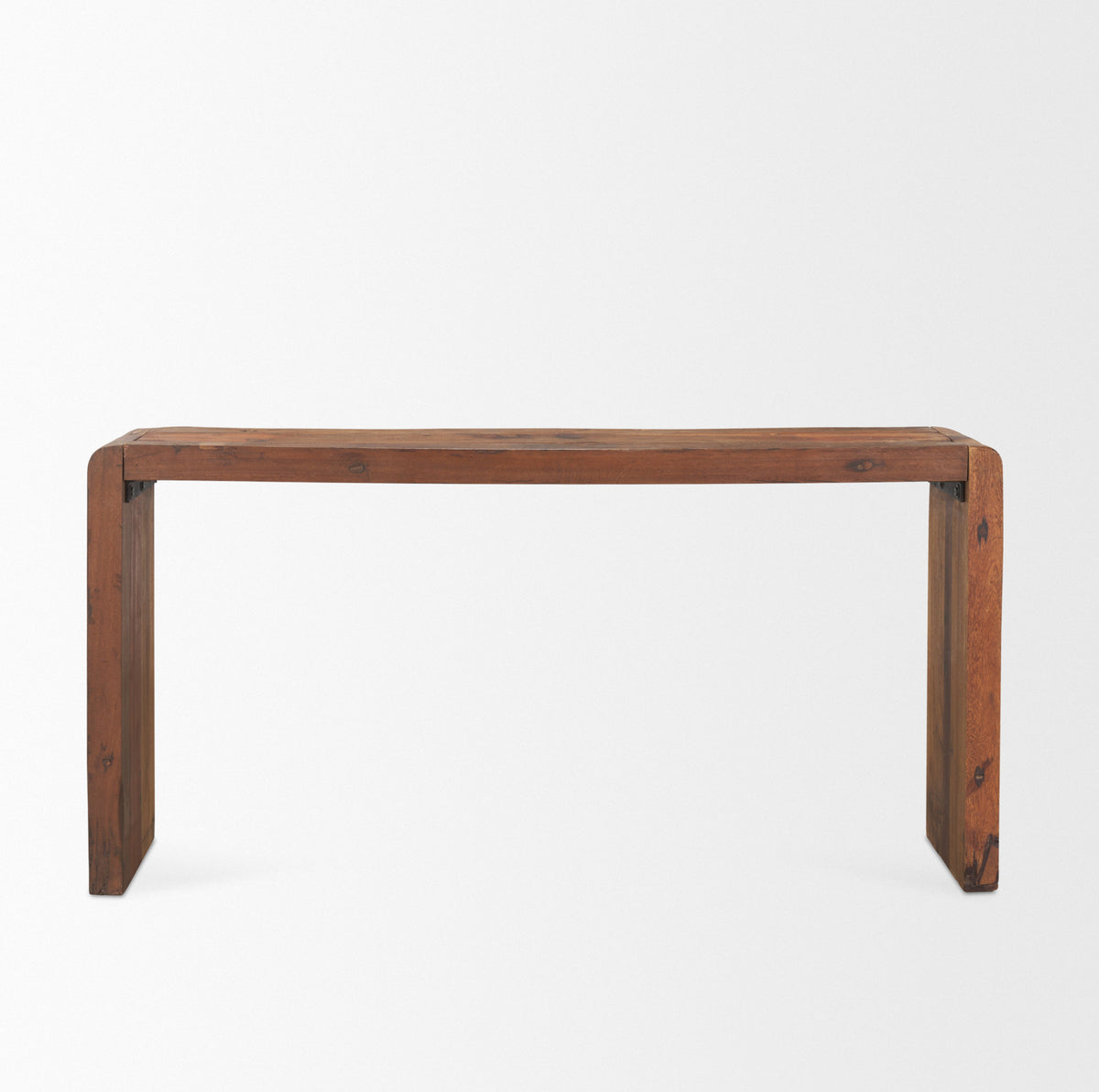 Estelle Rustic Brown Reclaimed Wood Console Table-Console Tables-DECOROLALA
