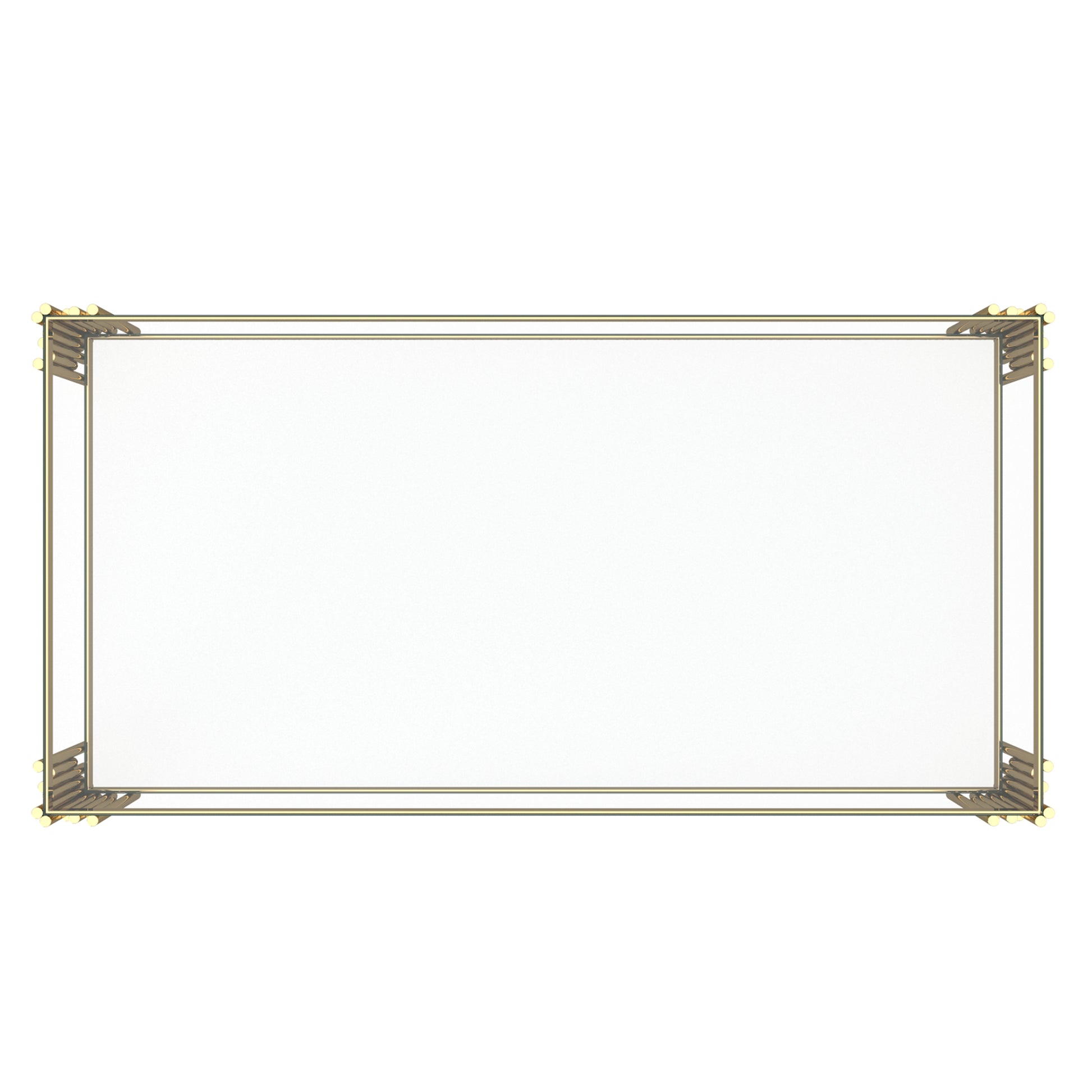 Estrel Coffee Table - Gold 2-Tier Glass and Mirror Art Deco-DECOROLALA