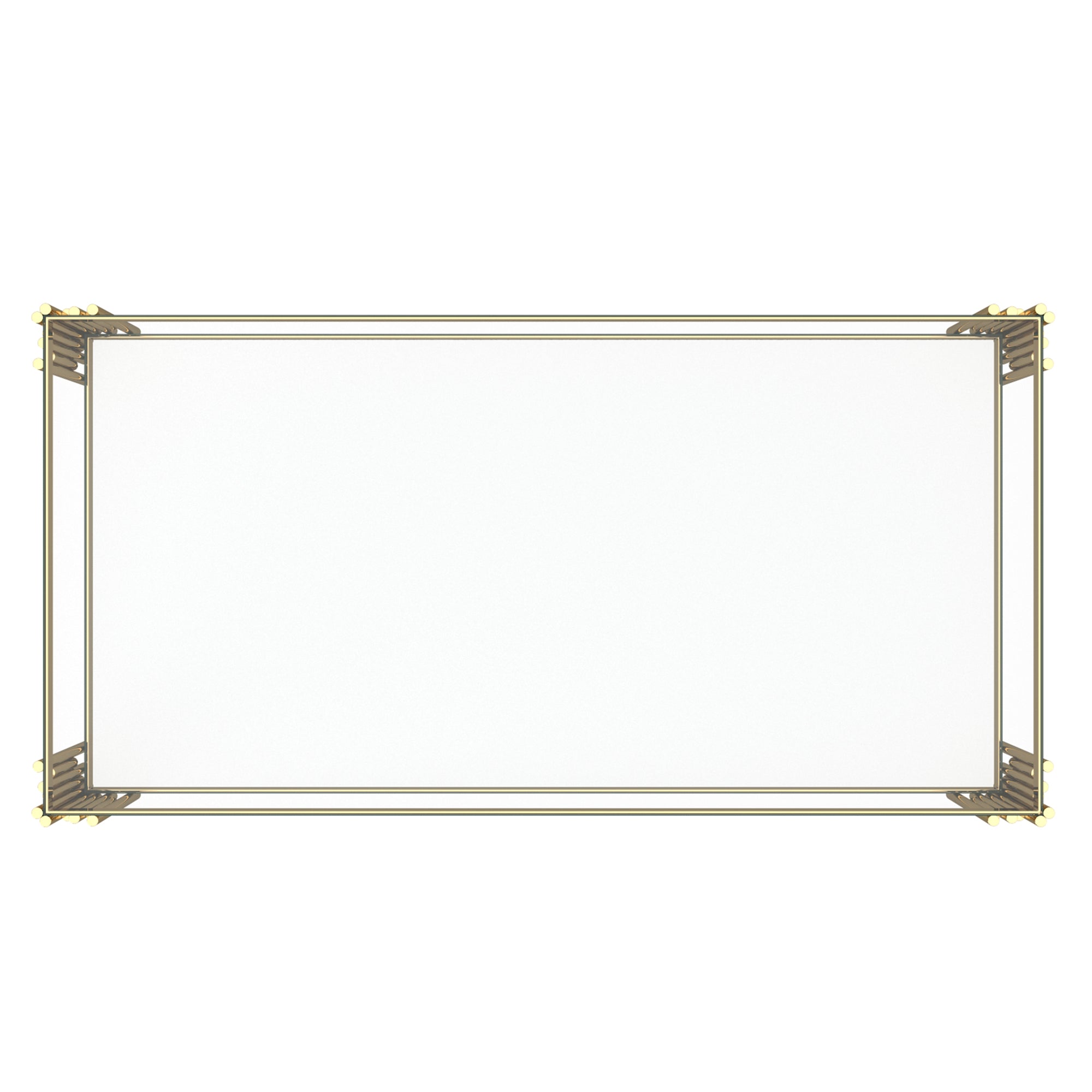 Estrel Coffee Table - Gold 2-Tier Glass and Mirror Art Deco-DECOROLALA