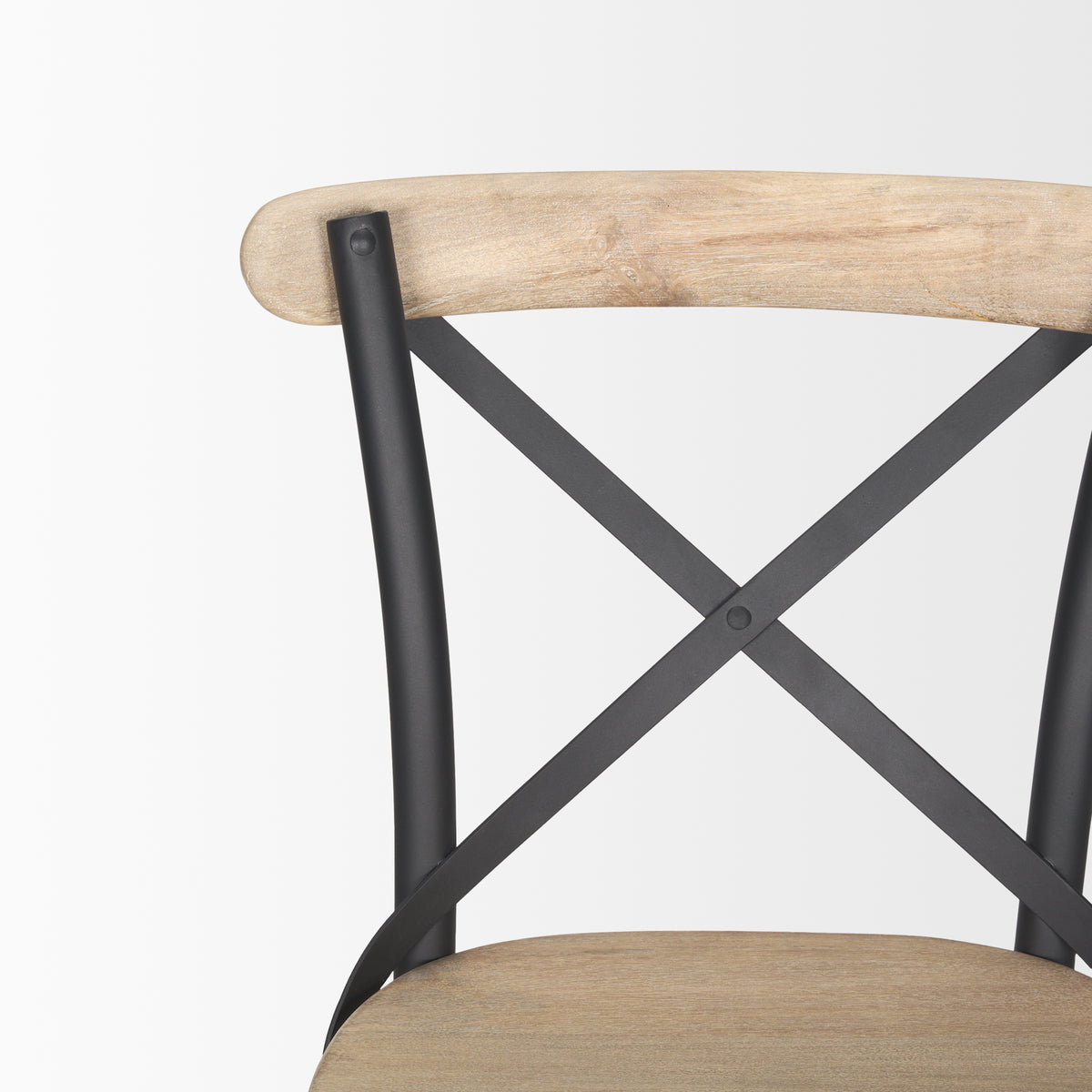 Etienne 26.25" Seat Height Wood Seat Metal Base Stool-Bar Stools-DECOROLALA
