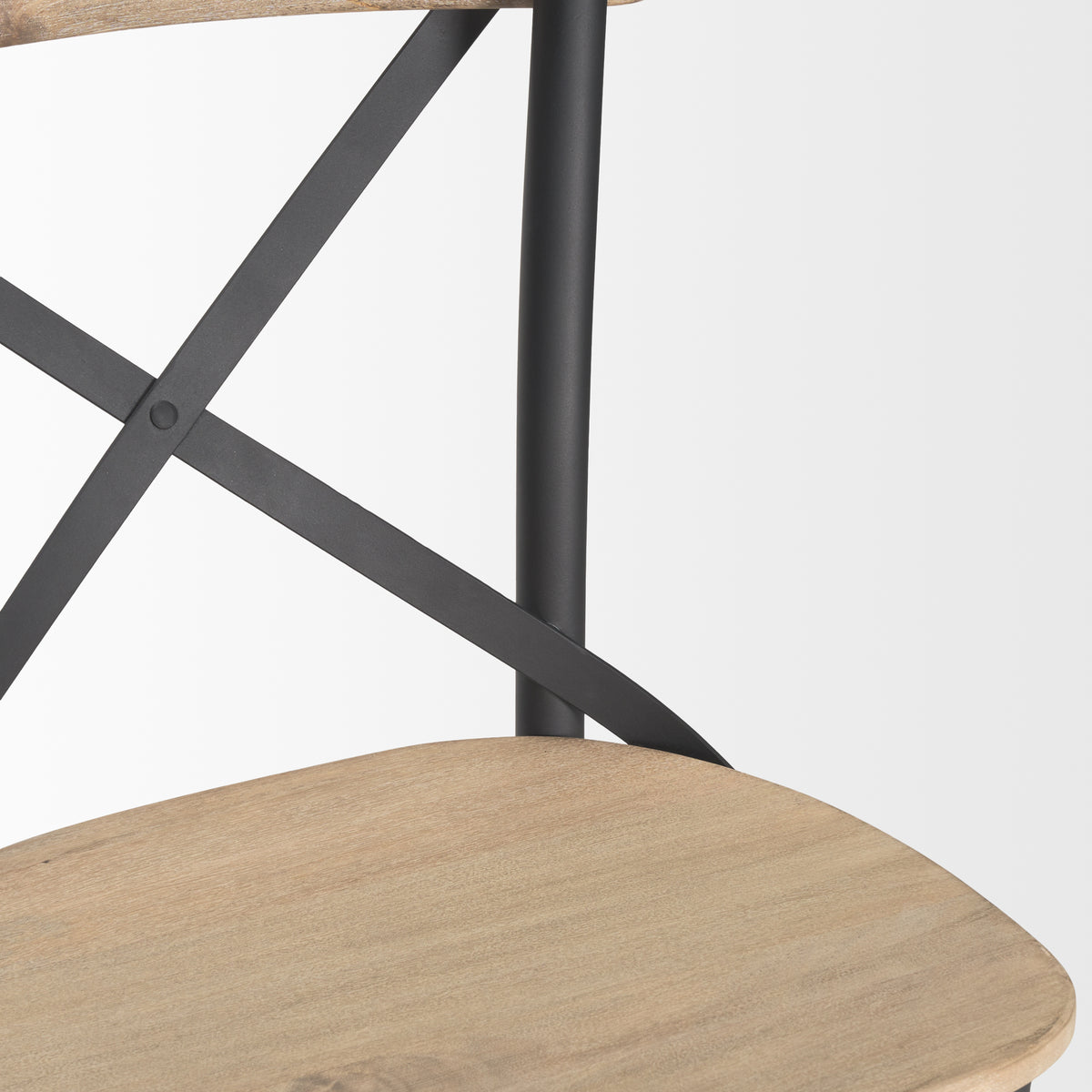 Etienne 26.25" Seat Height Wood Seat Metal Base Stool-Bar Stools-DECOROLALA