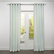 Etna Chevron Jacquard Design Grommet Curtain-Curtains-DECOROLALA