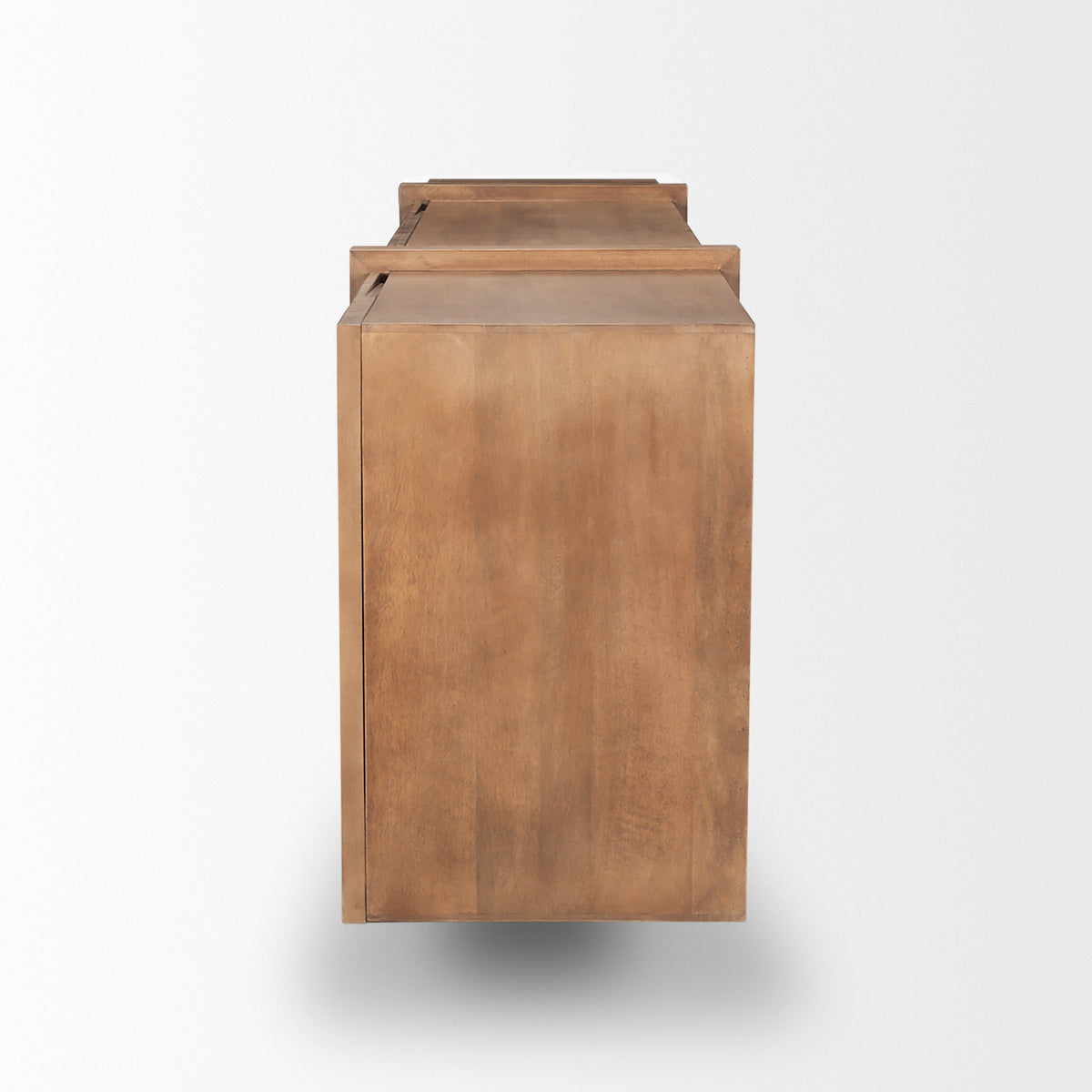 Eula Medium Brown Wood 4-Door Sideboard-Sideboards & Buffets-DECOROLALA