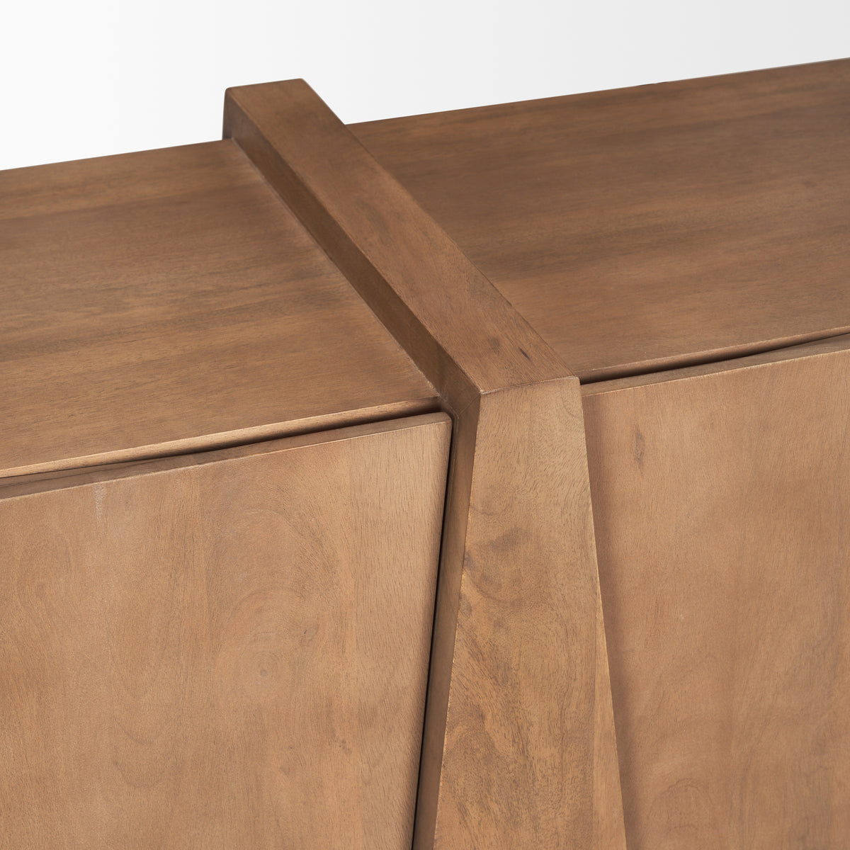 Eula Medium Brown Wood 4-Door Sideboard-Sideboards & Buffets-DECOROLALA