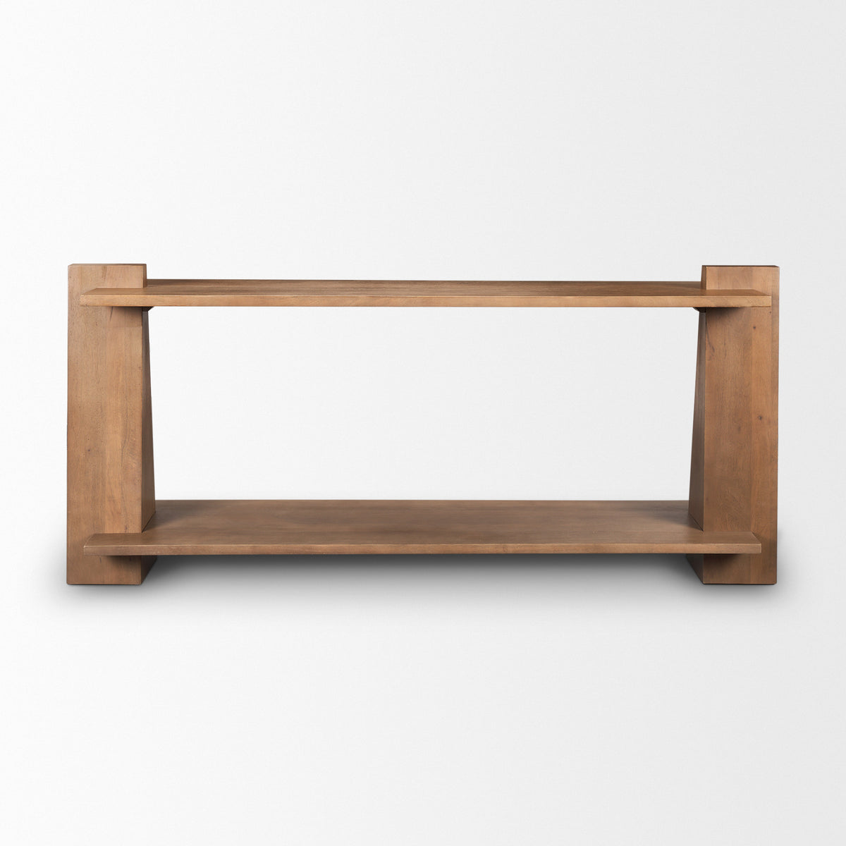 Eula Medium Brown Wood Console Table-Console Tables-DECOROLALA
