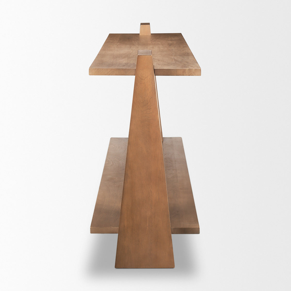 Eula Medium Brown Wood Console Table-Console Tables-DECOROLALA